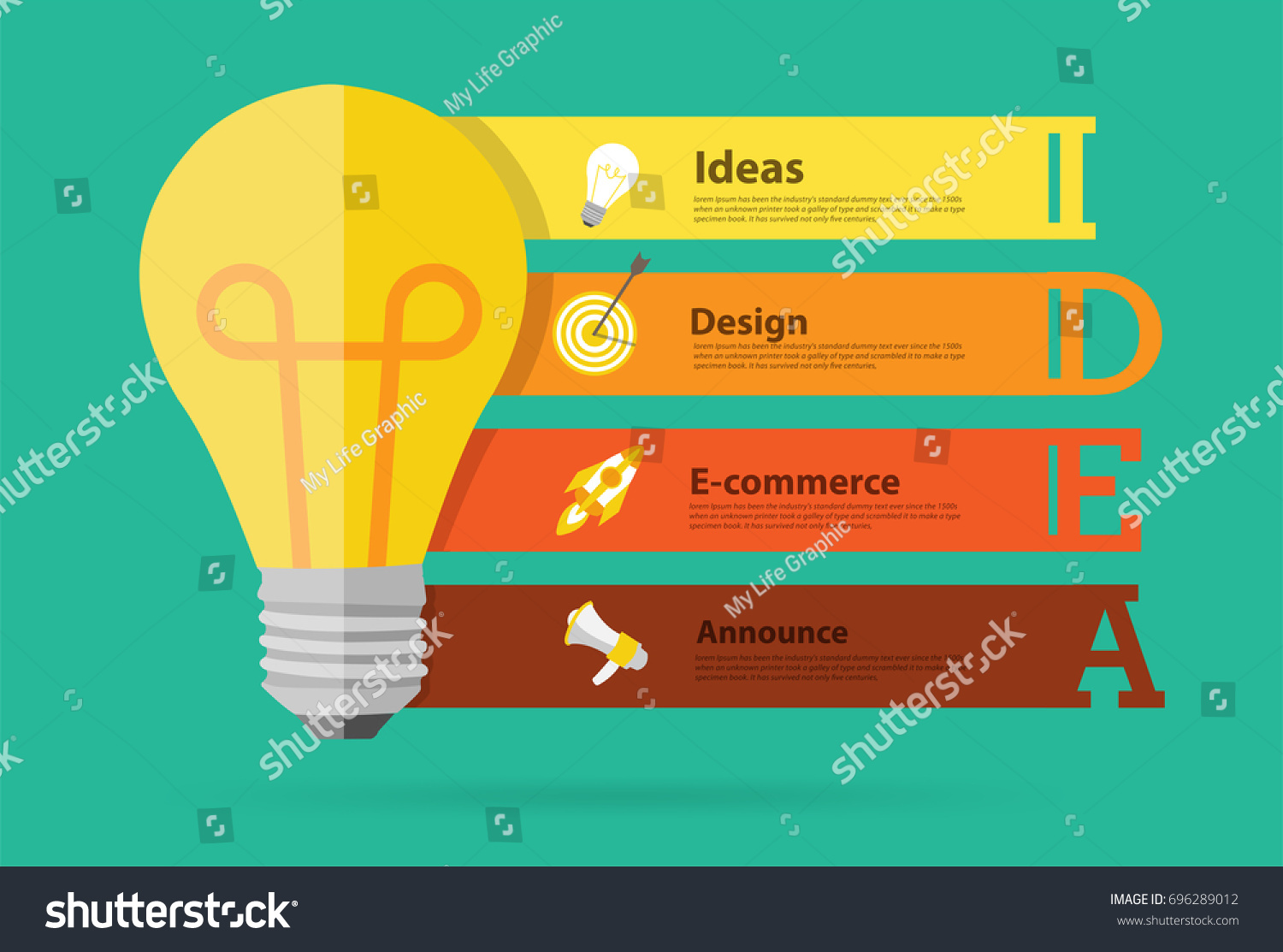 creative light bulb idea banner design infographic typographic steps to success business horizontal timeline process - Banner Design Ideas creative light bulb idea banner design infographic typographic steps to success business horizontal timeline process - Banner Design Ideas