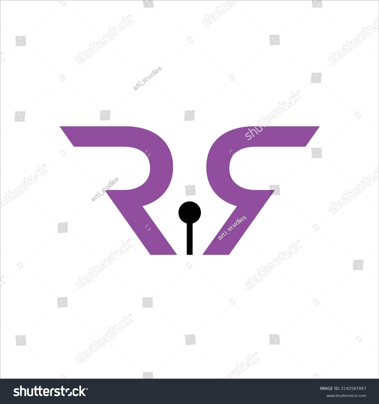 Creative Logo Design Letter R R Stock Vector Royalty Free 2142587867