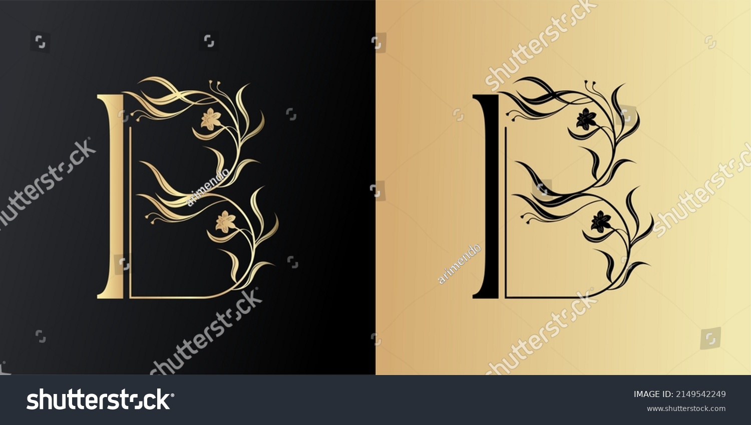 Creative Luxury Letter B Logo Design Stock Vector (Royalty Free ...