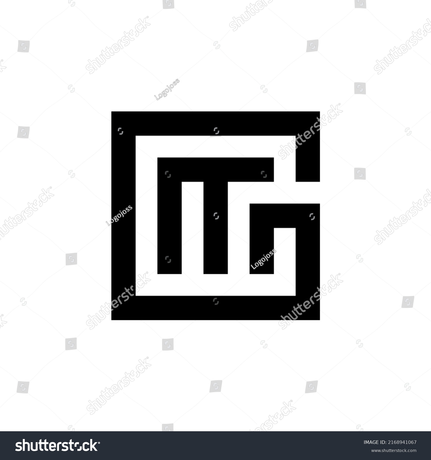 Creative Minimal Letter Gm Monogram Logo Stock Vector (Royalty Free ...