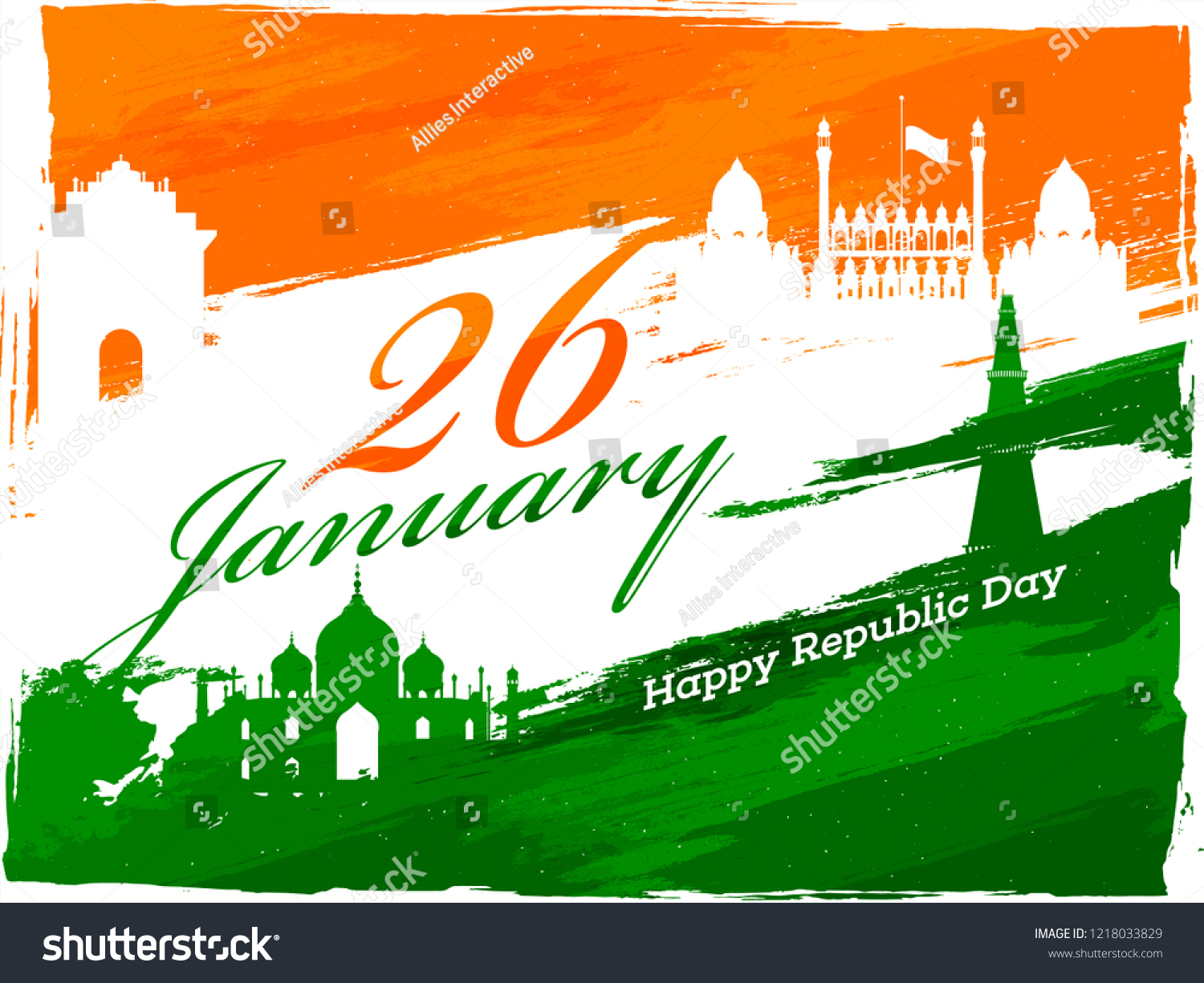 Creative Poster Design Famous Indian Monuments Stock Vector (Royalty ...