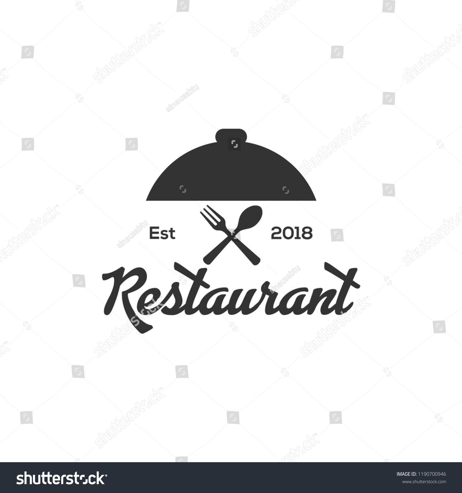 Creative Restaurant Logo Design Vector Stock Vector Royalty Free