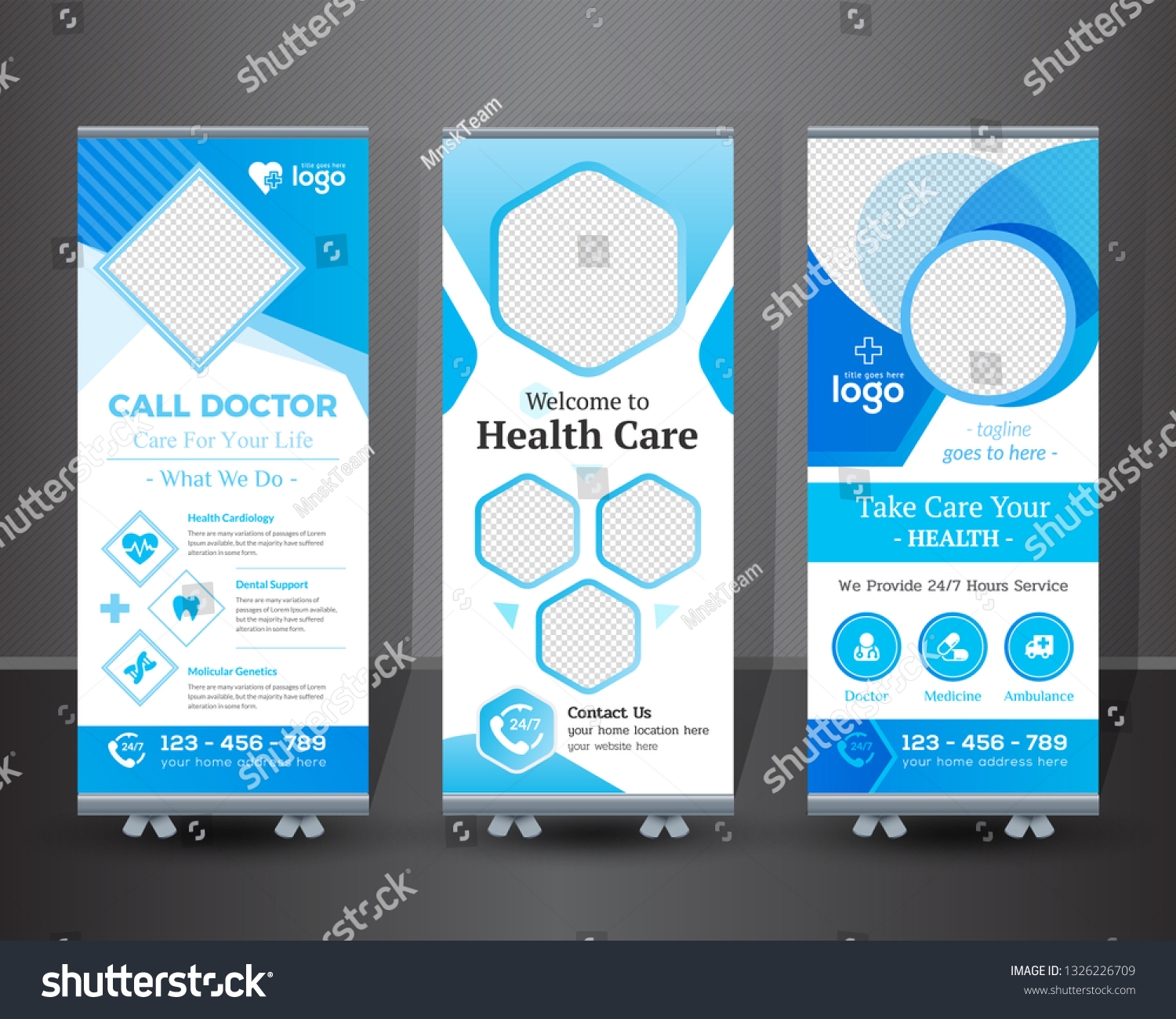 Creative Rollup Banner Design Medical Concept Stock Vector Royalty Free