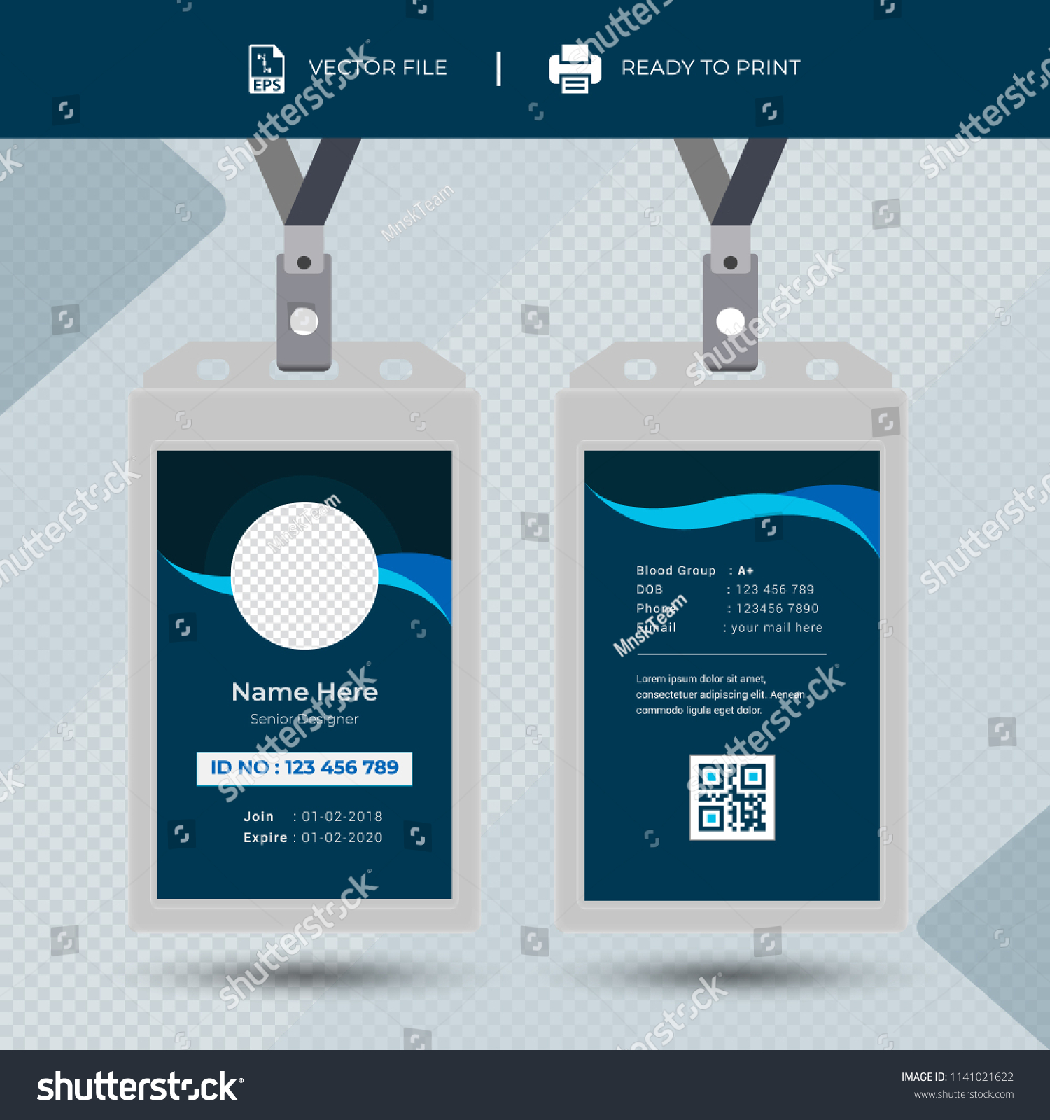 Creative Simple Id Card Design Vector Stock Vector Royalty Free