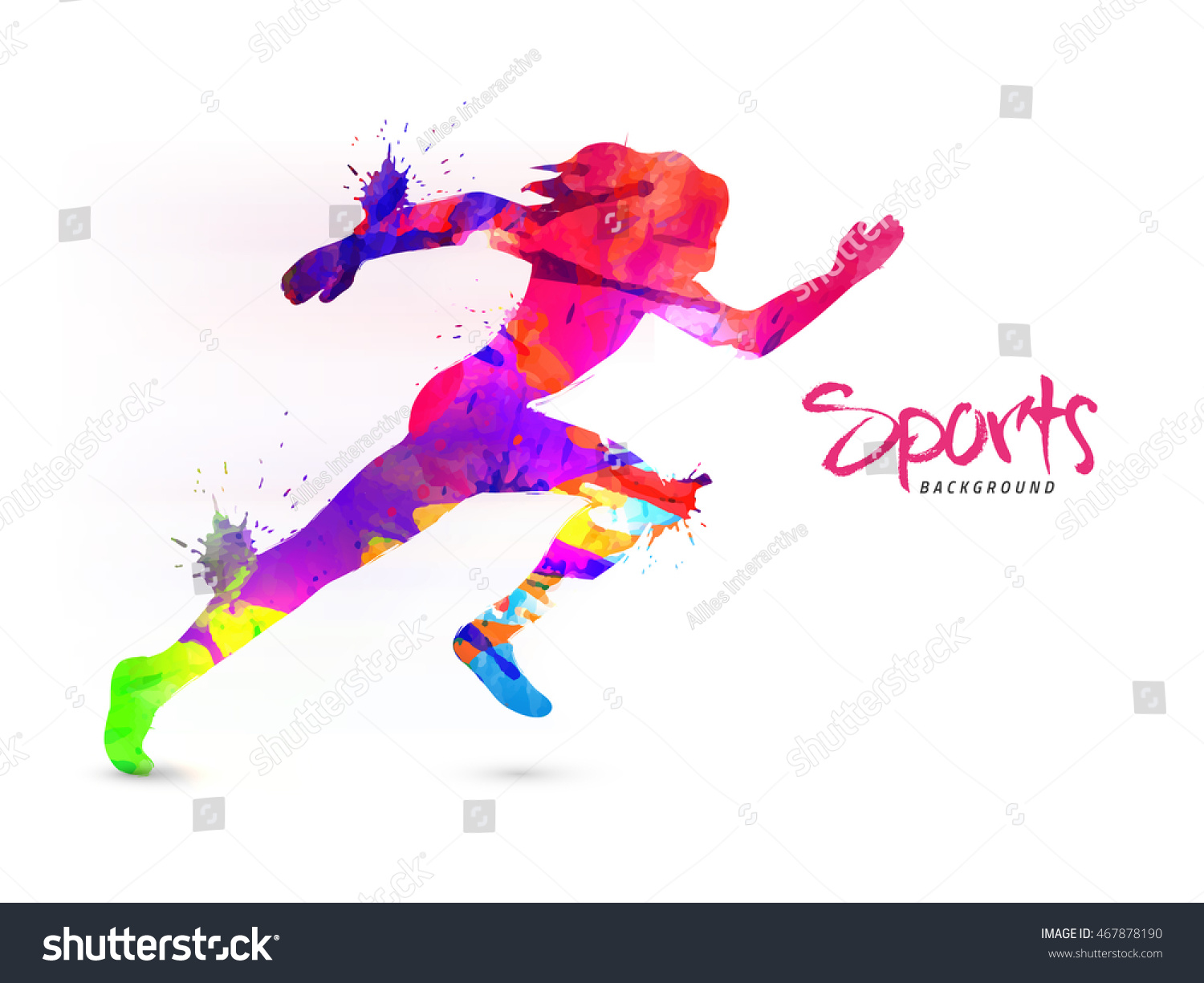 Creative Sports Background Abstract Colorful Illustration Stock Vector Royalty Free