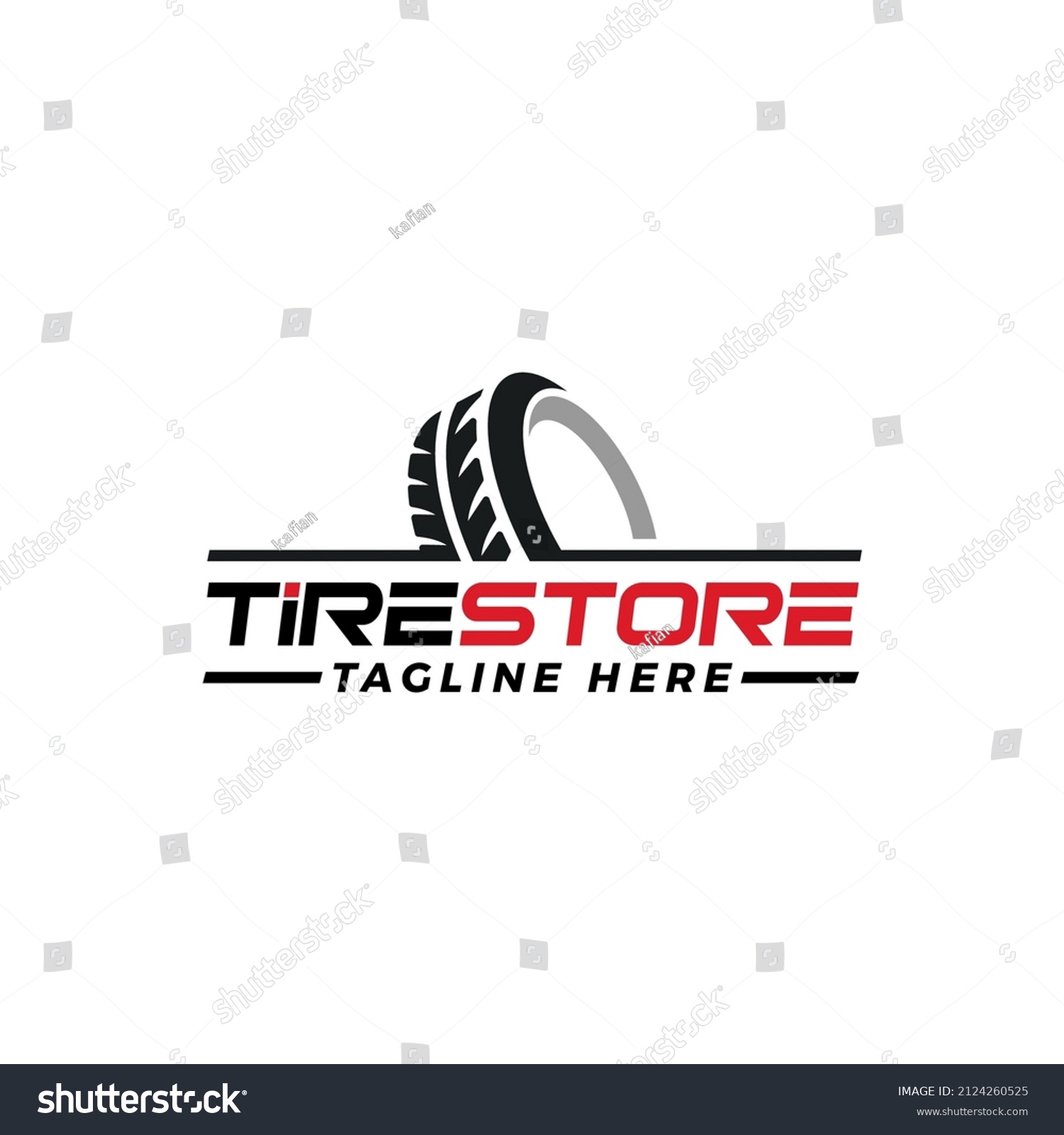 Creative Tire Logo Tire Store Logo Stock Vector (Royalty Free) 2124260525