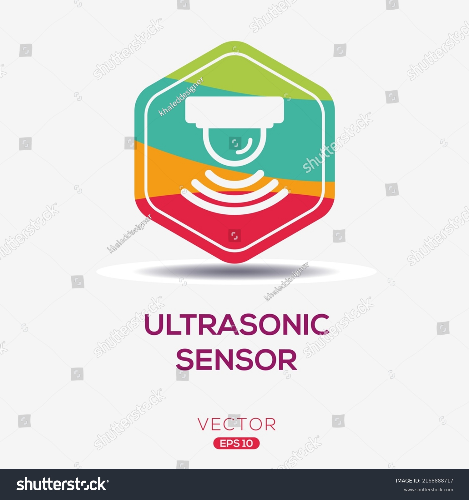 Creative Ultrasonic Sensor Icon Vector Sign Stock Vector Royalty Free 2168888717 Shutterstock 0511