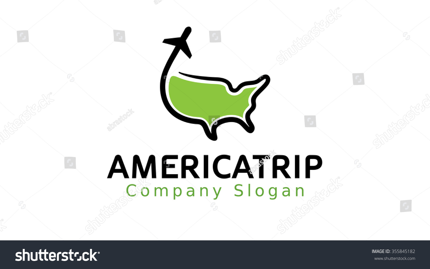 Creative United States Map Travel - Stock Vector Creative United States Map Travel Logo Symbol Design Illustration 355845182