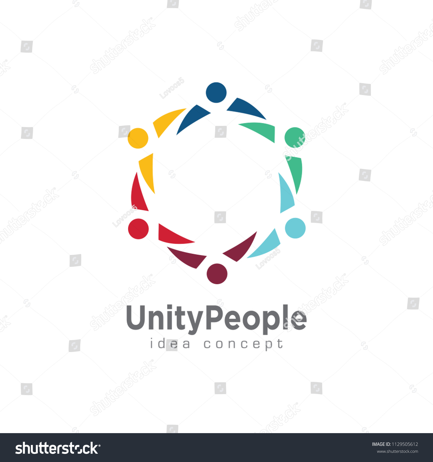 Creative Unity Logo Design Template Stock Vector Royalty Free