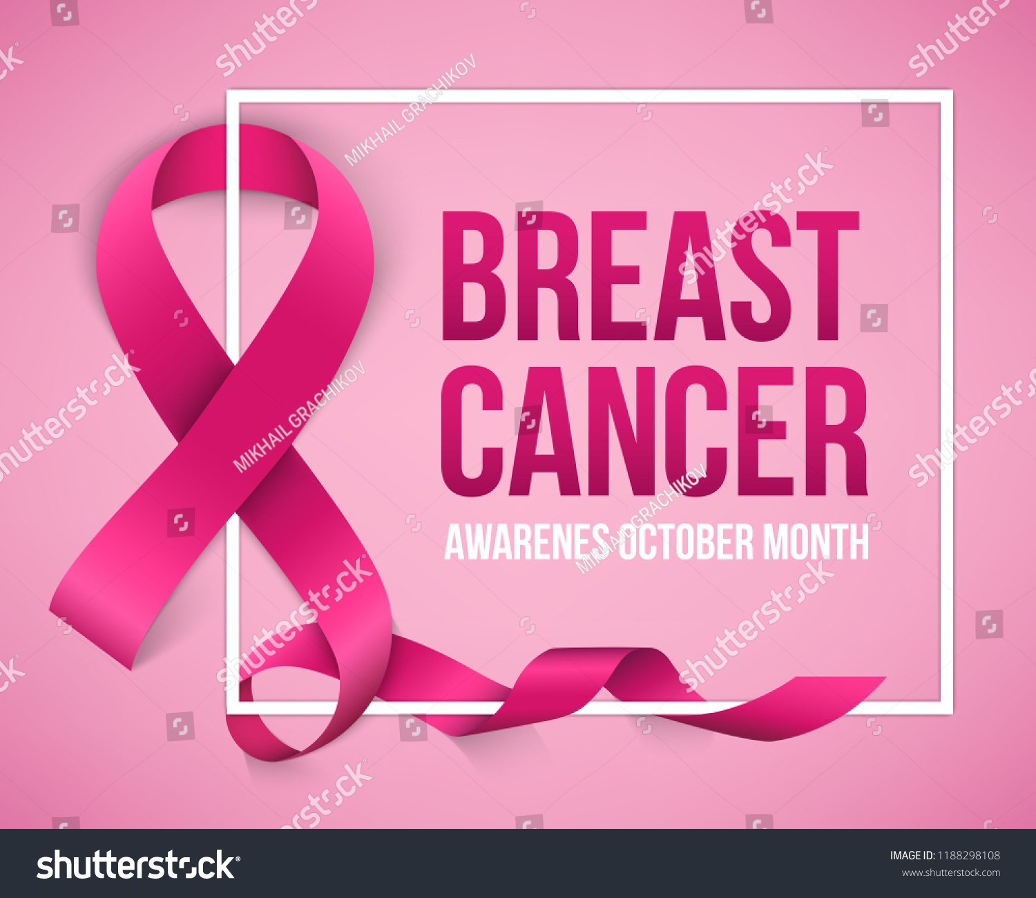 Creative Vector Illustration Breast Cancer Awareness Stock Vector ...