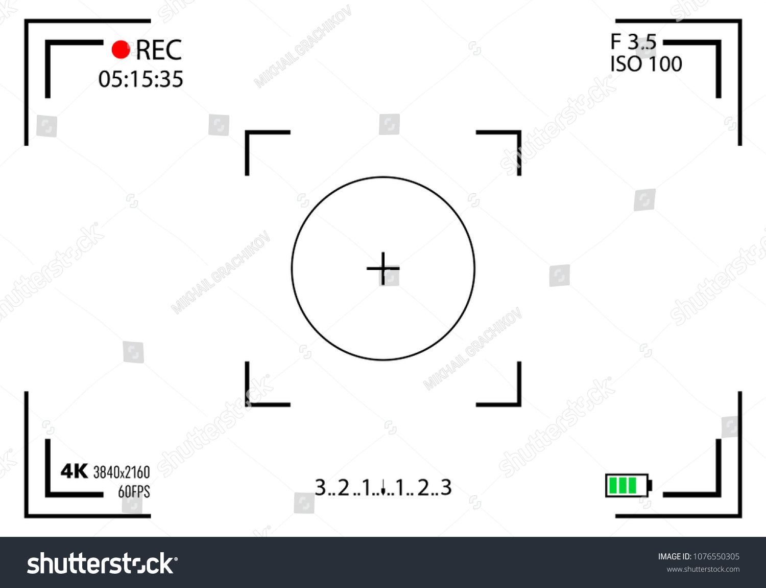 背景にカメラビューファインダー のクリエイティブベクターイラスト Dslr アートデザインミラーなし デジタルフォーカス 抽象的コンセプトのグラフィックエレメント画面の写真フレーム 露出設定 のベクター画像 素材 ロイヤリティフリー