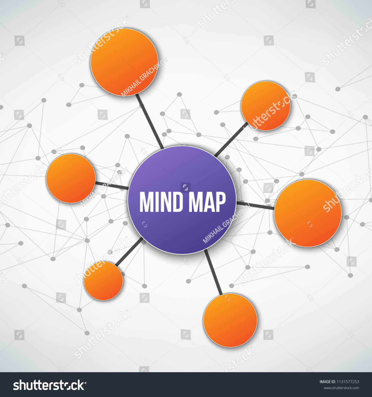 Vektor Stok Creative Vector Illustration Mind Map Infographic Tanpa Royalti 1131577253 2263