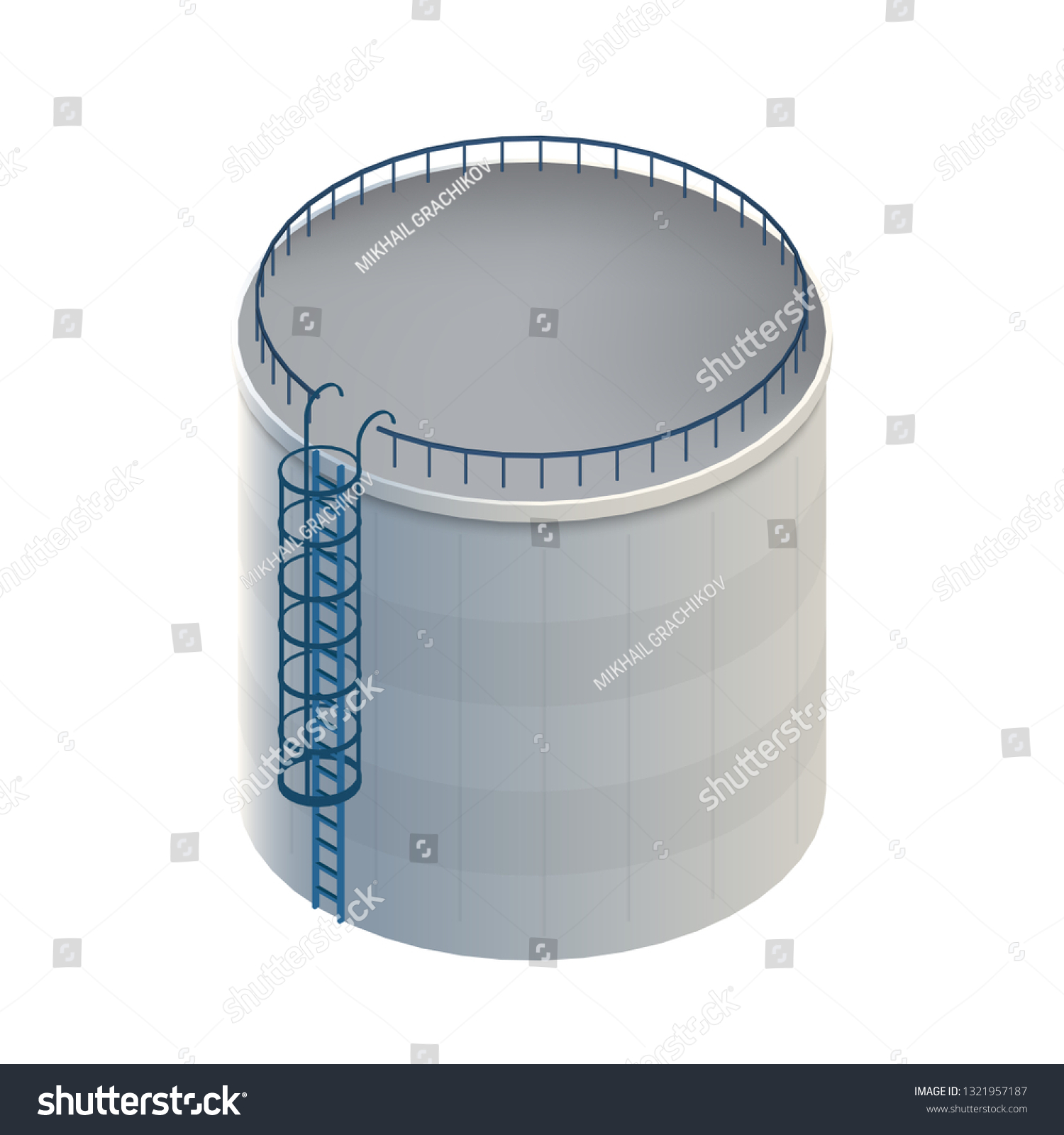 Creative Vector Illustration Water Tank Crude Stock Vector (Royalty ...