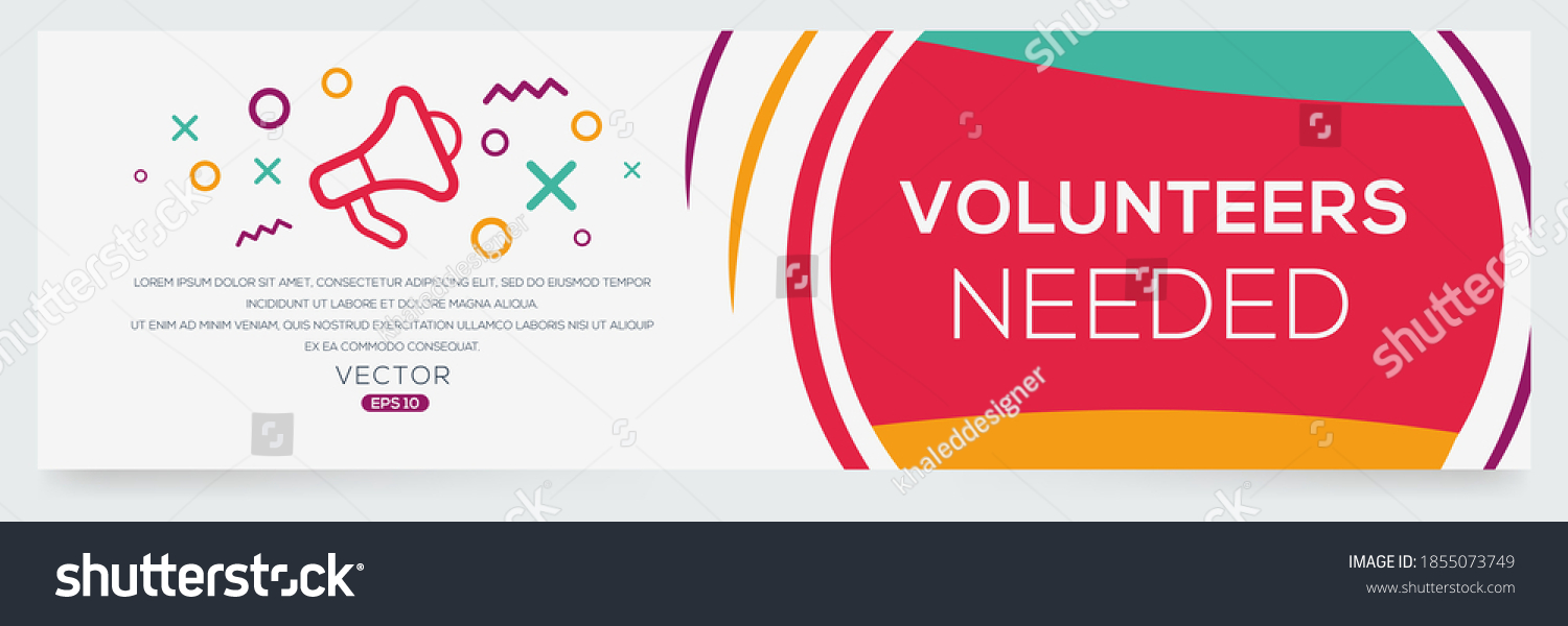 SVG of Creative (Volunteers needed ) text written in speech bubble ,Vector illustration. svg