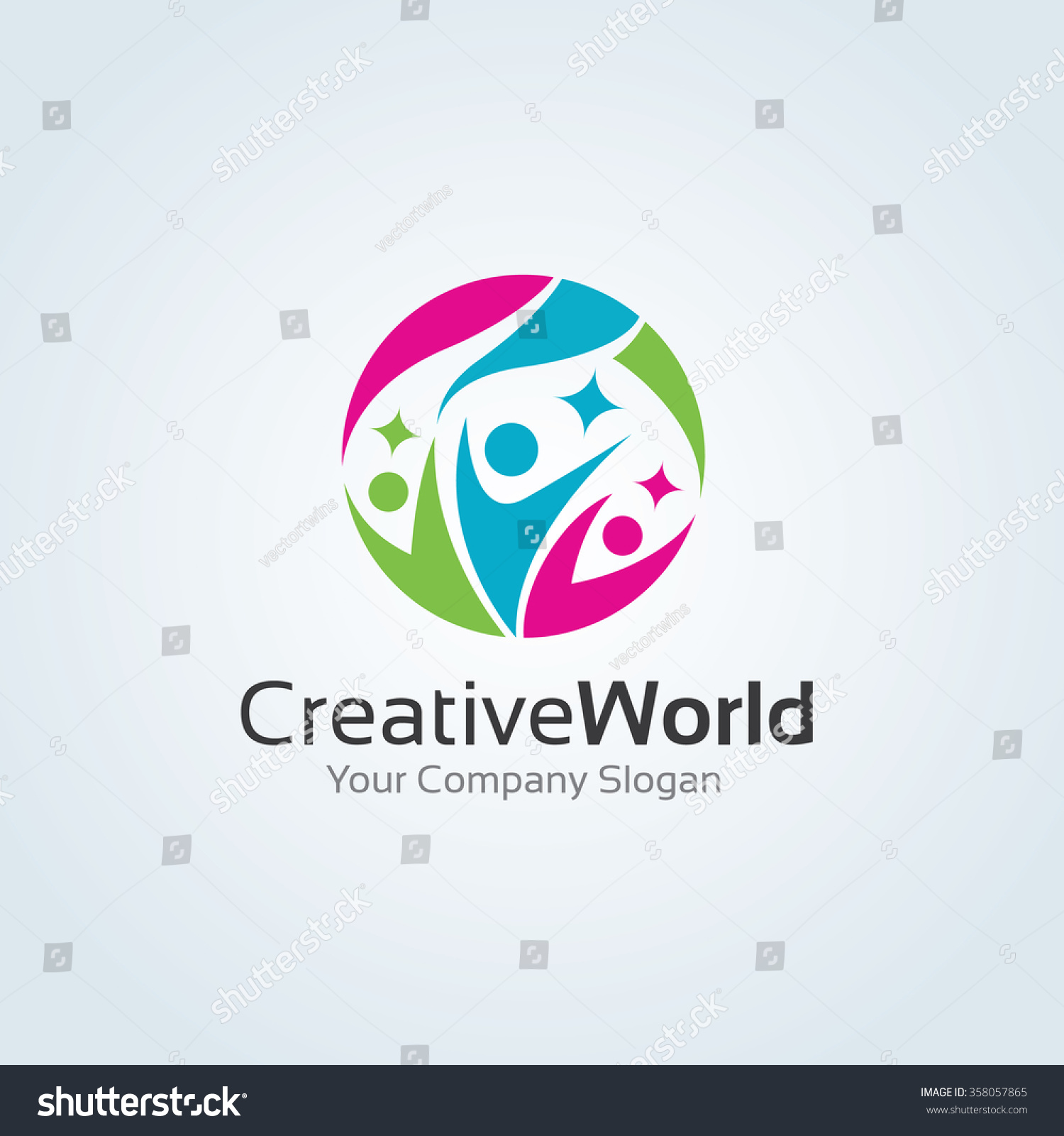 Creative World logo,family logo,world logo,people logo,vector logo ...