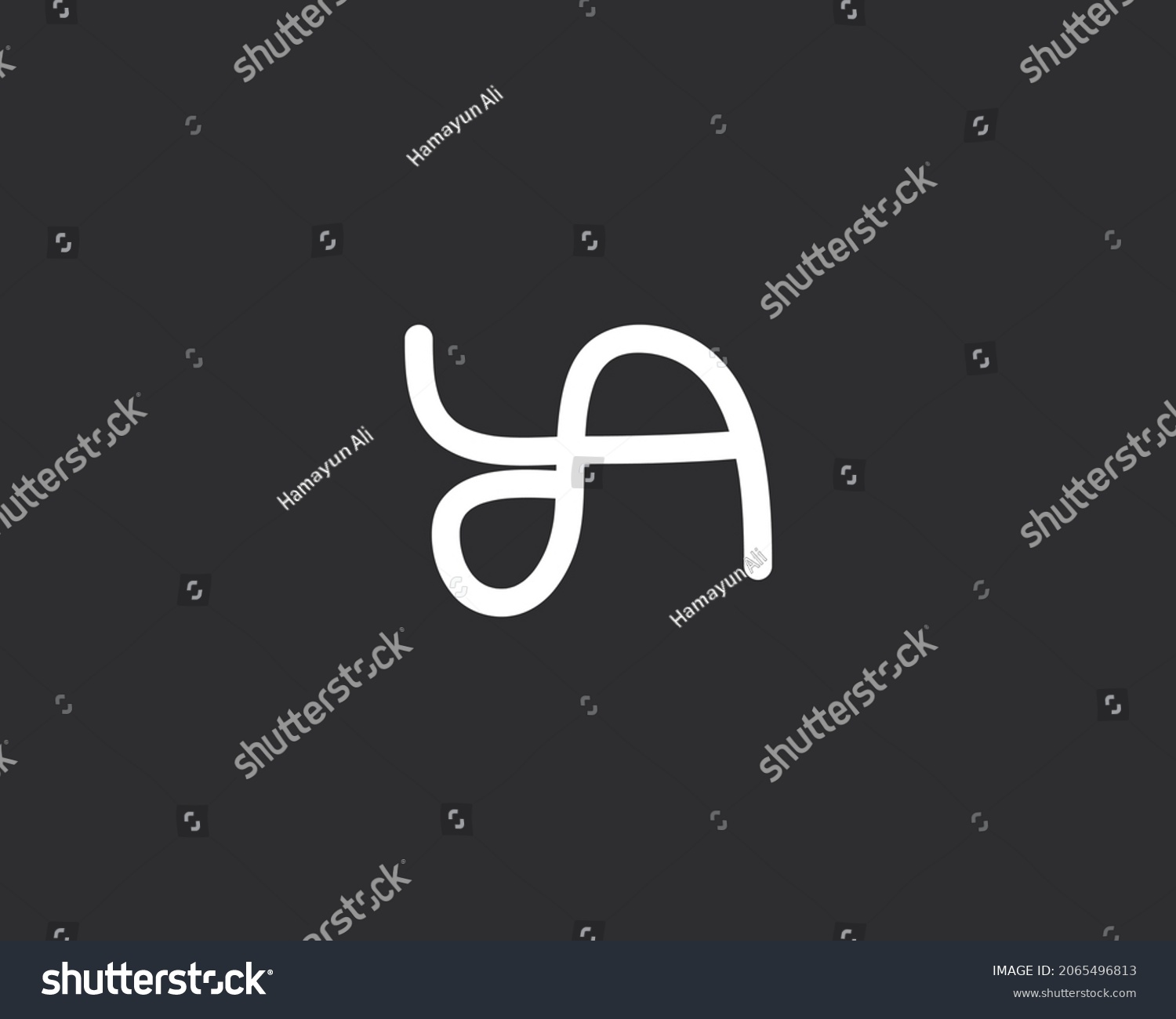 Creative Ya Letters Initial Logo Design Stock Vector (Royalty Free ...