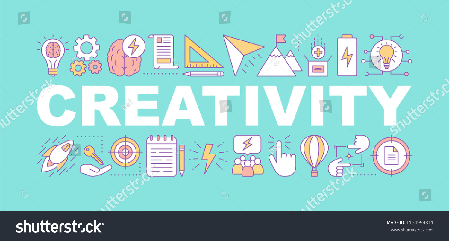 Creativity Word Concepts Banner Ideas Generation Stock Vector (Royalty ...