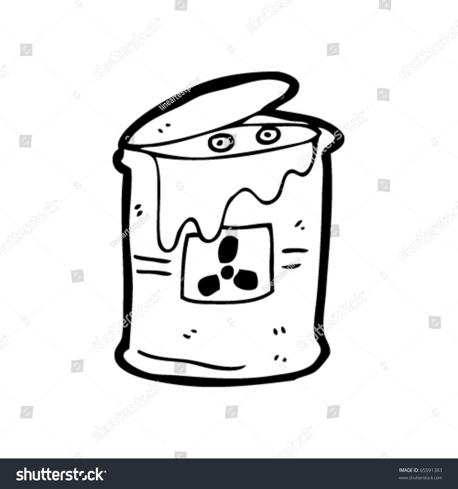 Creature Toxic Waste Cartoon Stock Vector 65591383 - Shutterstock