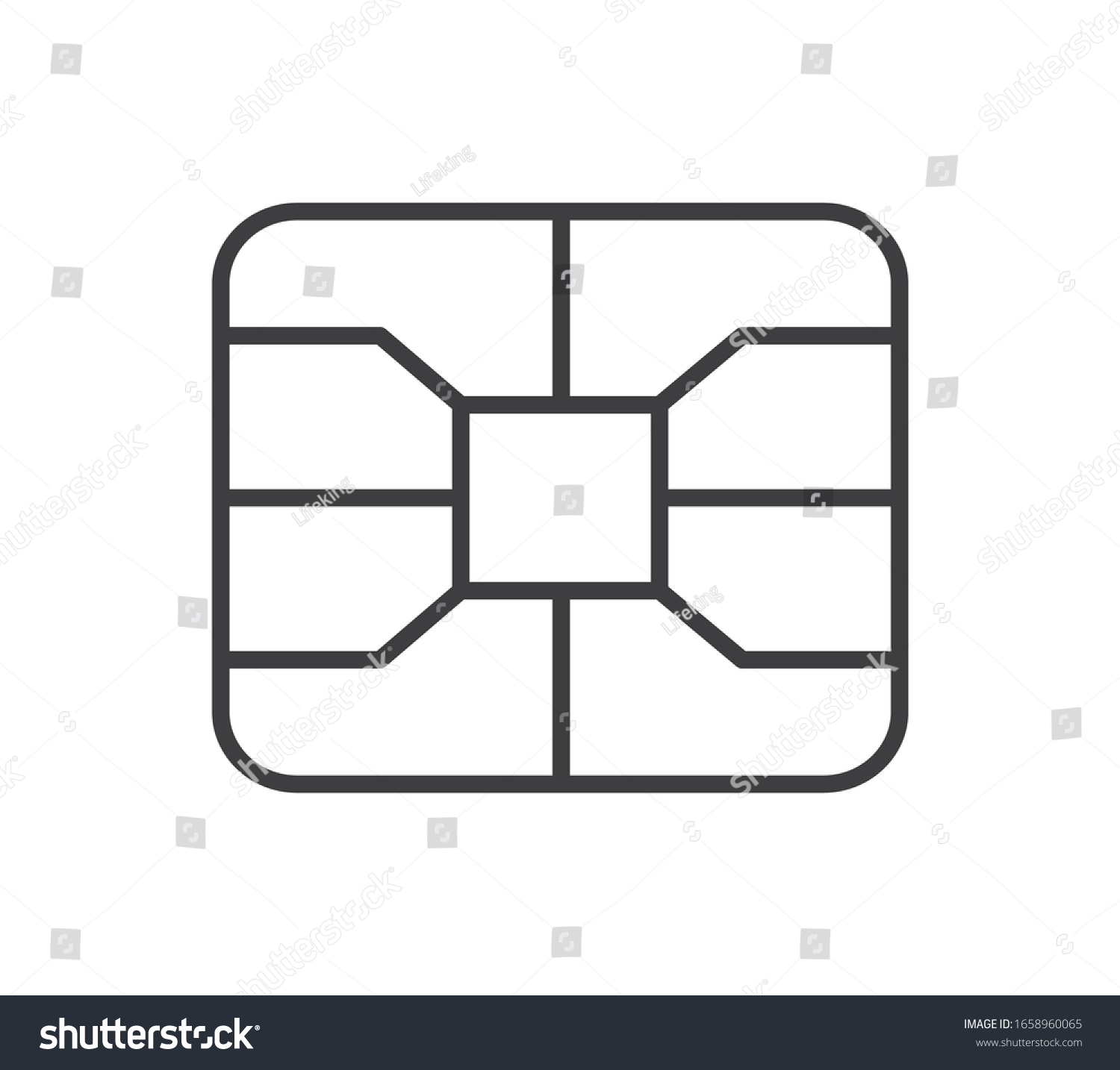 Credit Card Emv Chip Symbol Digital Stock Vector Royalty Free