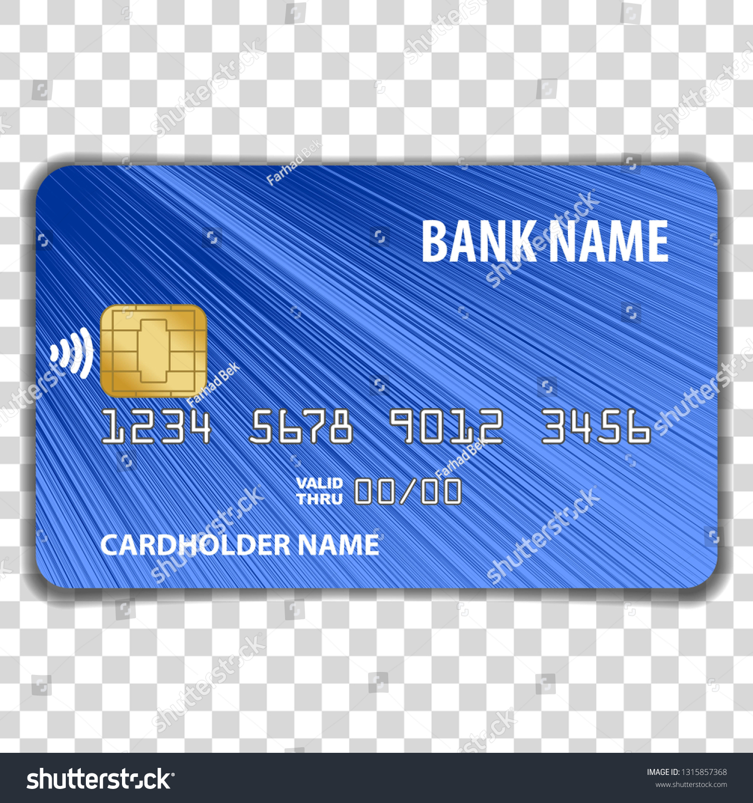 Credit Card Isolated On Transparent Background Stock Vector (Royalty ...