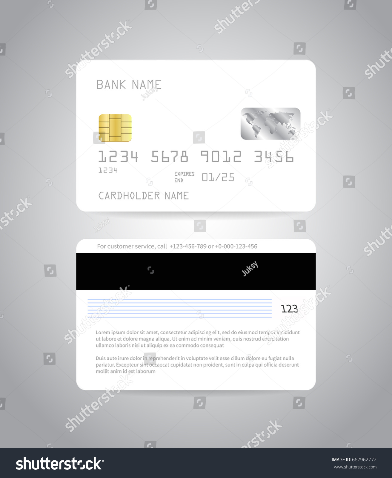 Credit Card Mockup Realistic Detailed Credit Stock Vector (Royalty In Credit Card Templates For Sale
