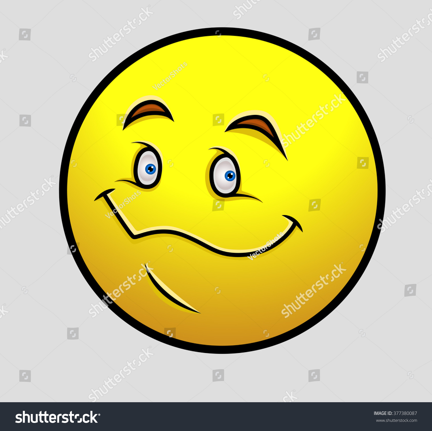 Download Creepy Smile Emoticon Stock Vector 377380087 - Shutterstock