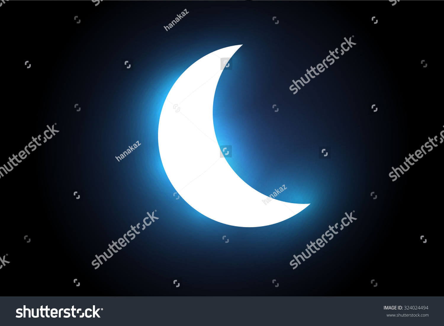 Crescent Moon Vector Stock Vector (Royalty Free) 324024494 - Shutterstock