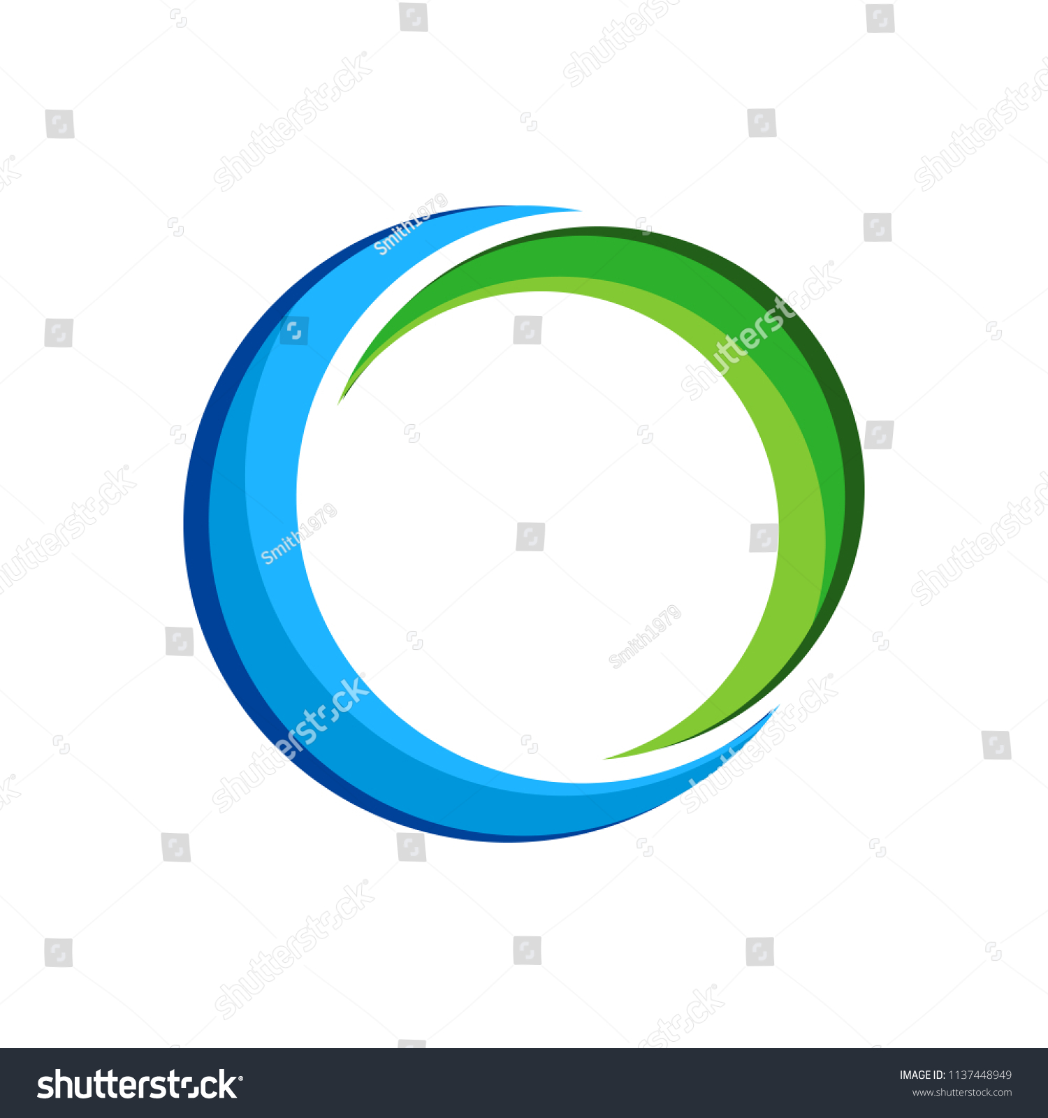 Crescent Swoosh Symbol Design Stock Vector (Royalty Free) 1137448949