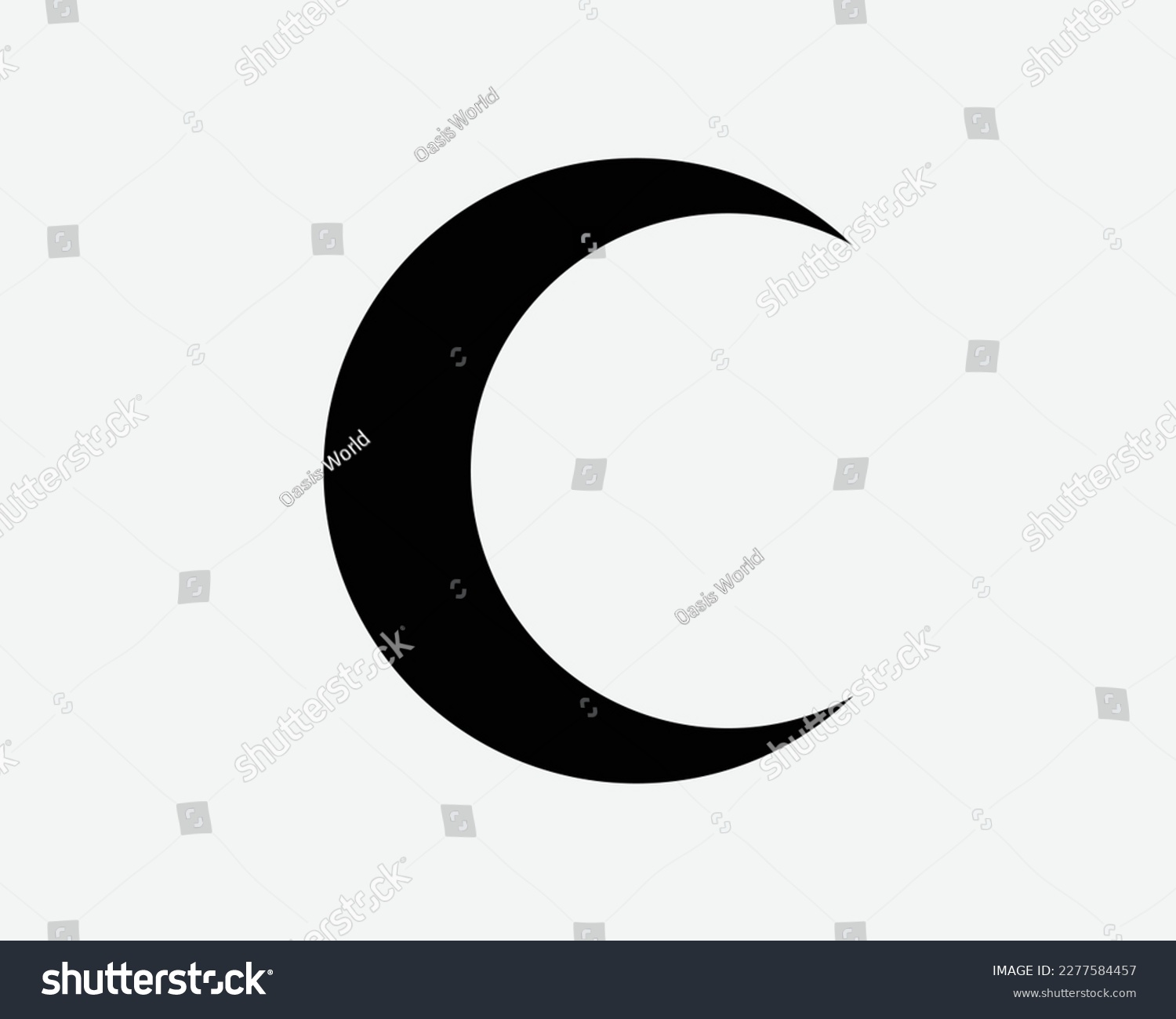 SVG of Crescent Symbol Lunar Moon Shape Islam Islamic Muslim Emblem First Aid Black and White Sign Icon Vector Graphic Clipart Illustration Artwork Pictogram svg