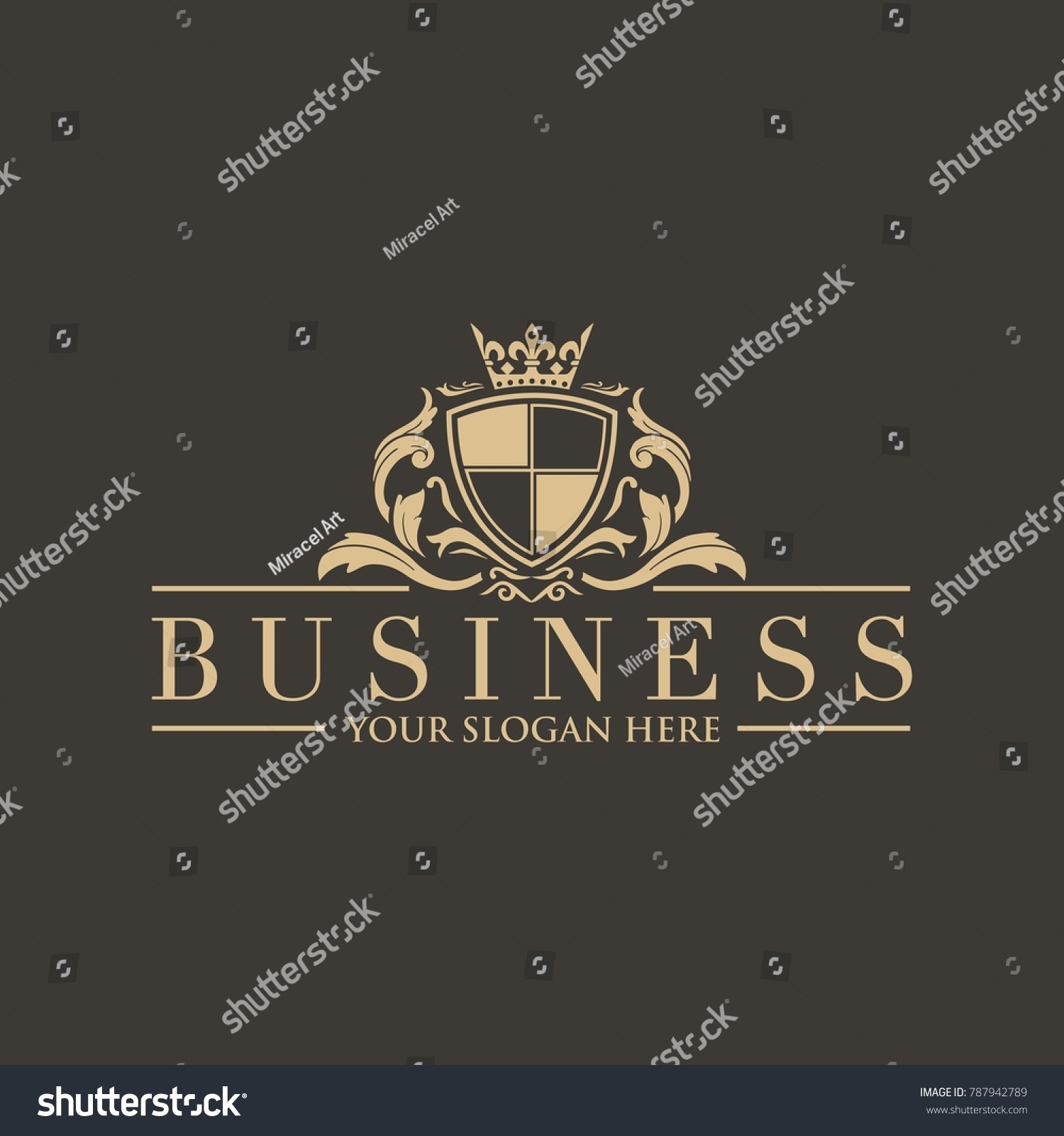 Crests Logo Hotel Logo Luxury Letter Stock Vector (Royalty Free) 787942789