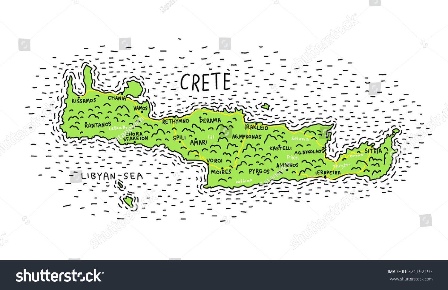 SVG of Crete map vector illustration svg