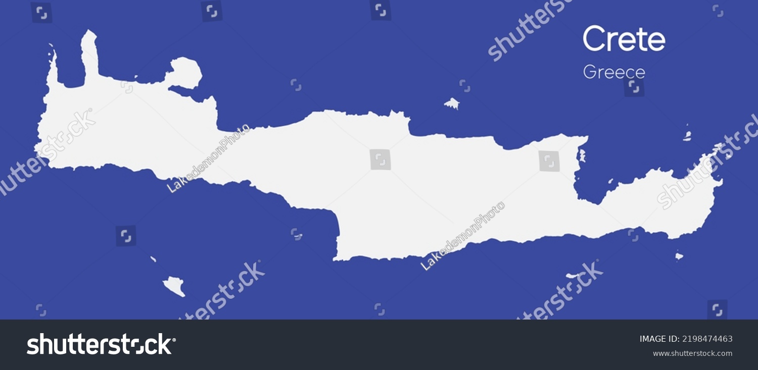 SVG of Crete vector map silhouette high detailed isolated. White illustration on blue background. Mediterranean island. Crete map silhouette. Greek island. svg
