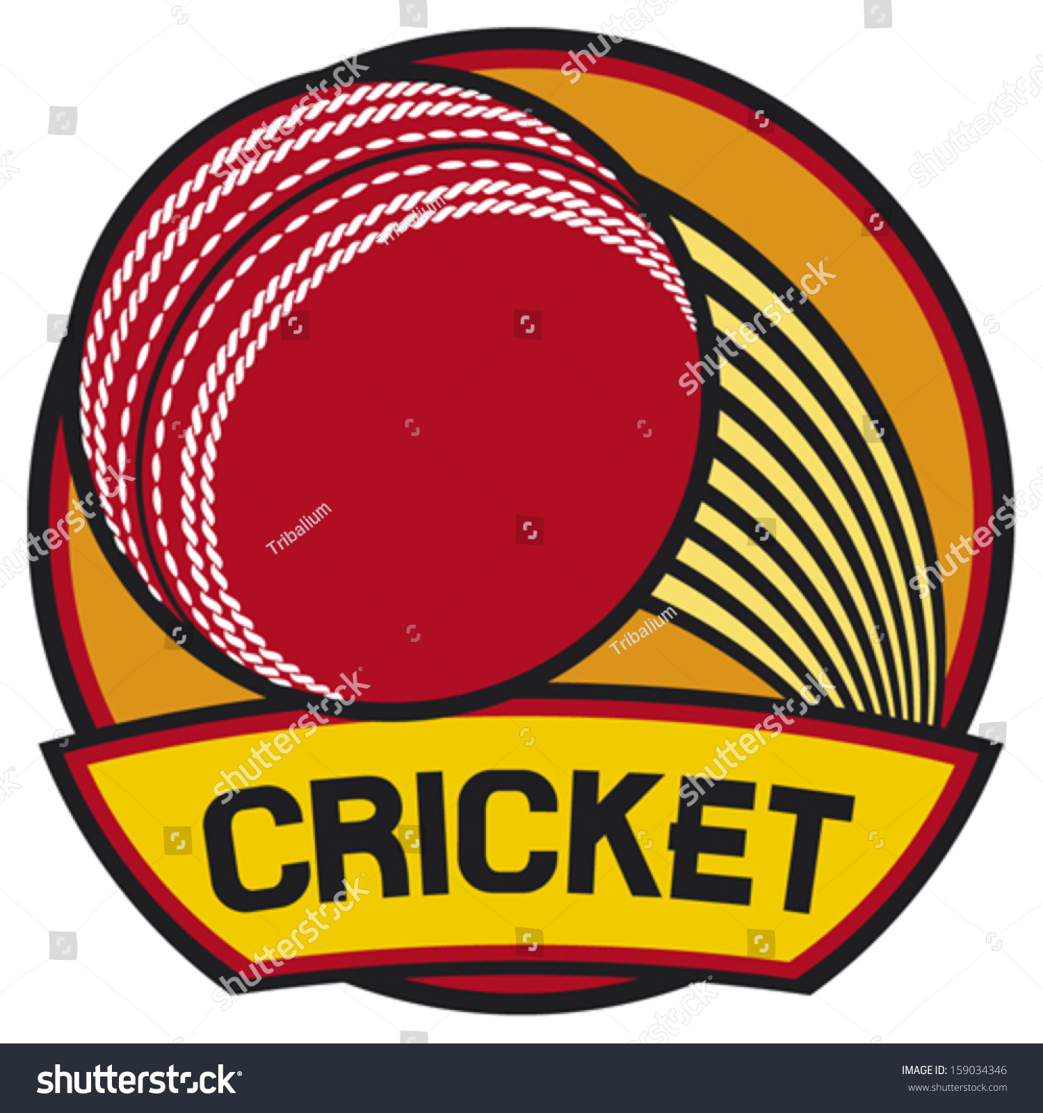 Cricket Label Stock Vector Illustration 159034346 Shutterstock