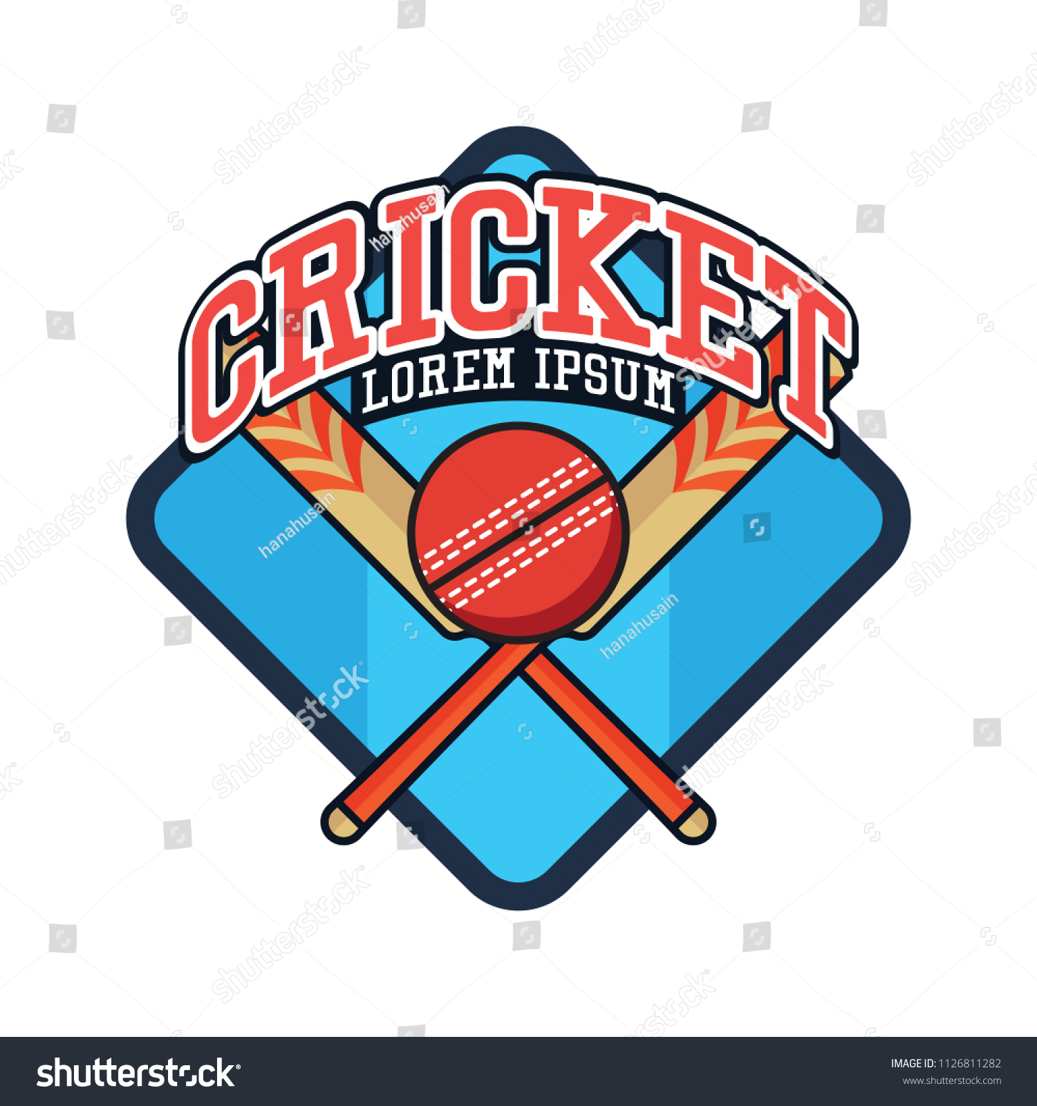 Cricket Logo Text Space Your Slogan Stock Vector (Royalty Free) 1126811282