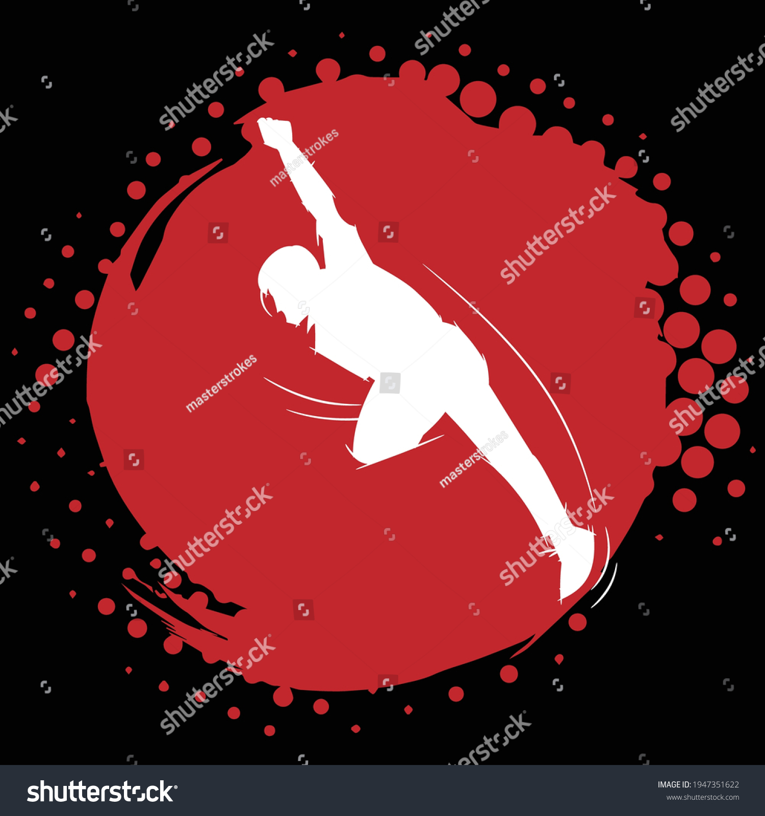 Cricket Playing Colour Vector Illustration Stock Vector (Royalty Free ...