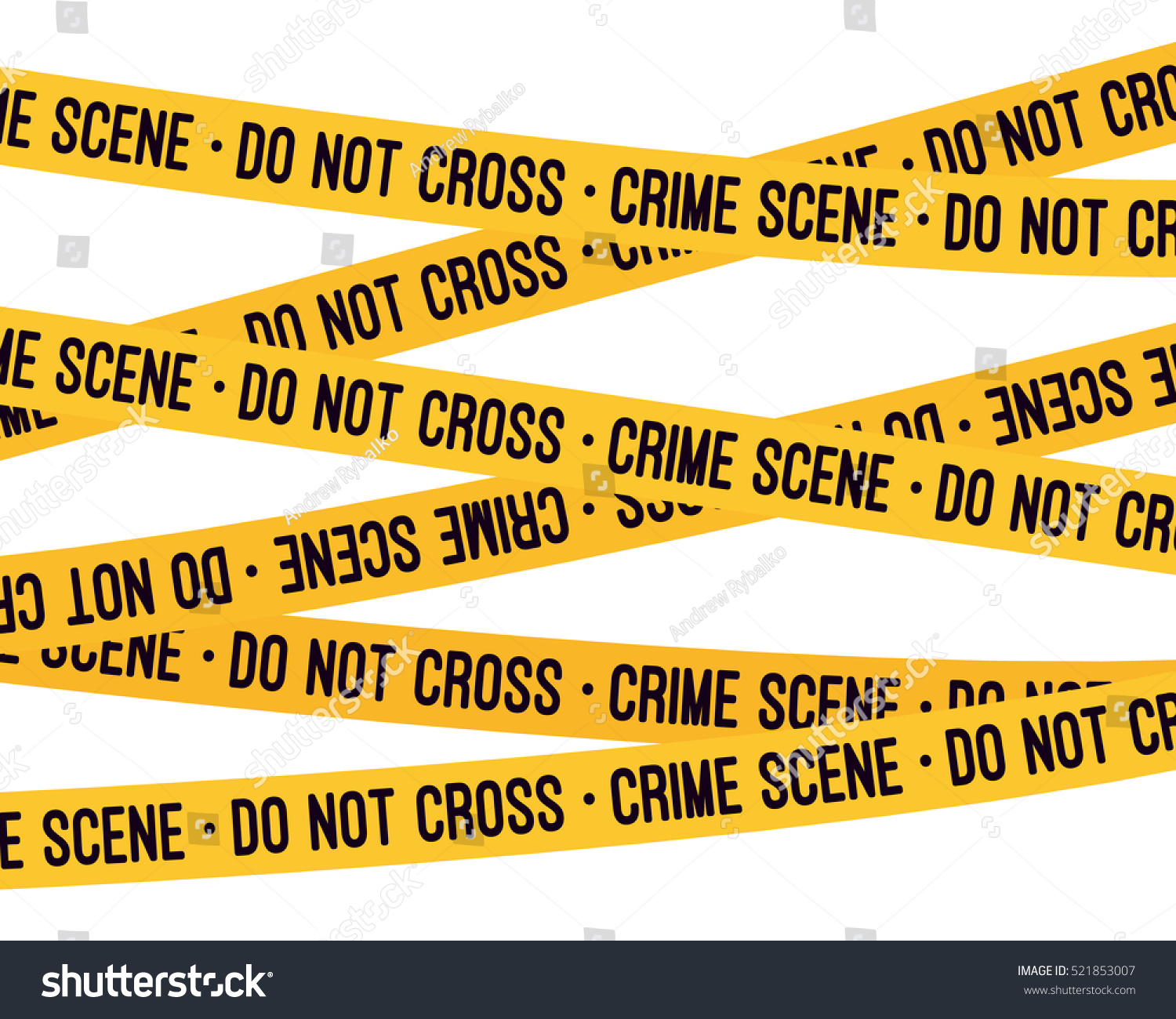 SVG of Crime scene yellow tape, police line Do Not Cross tape. Cartoon vector flat-style illustration svg