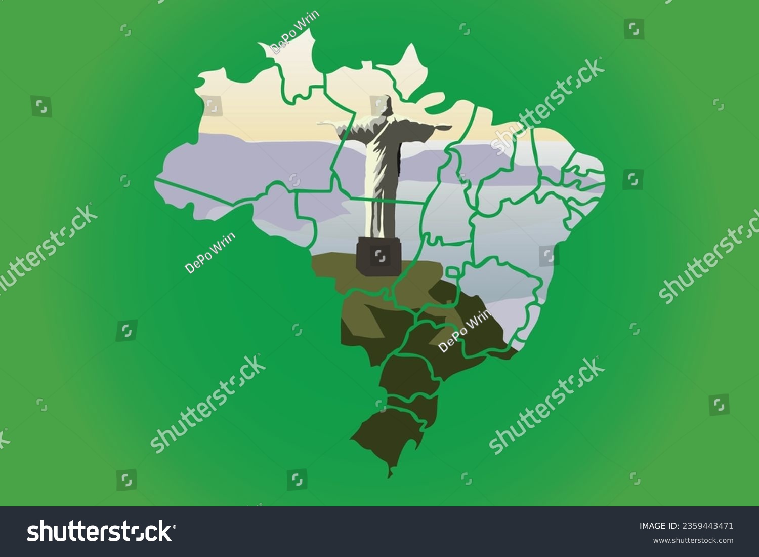 SVG of Cristo Redentor Statue of Rio De Janeiro, Brazil, America svg