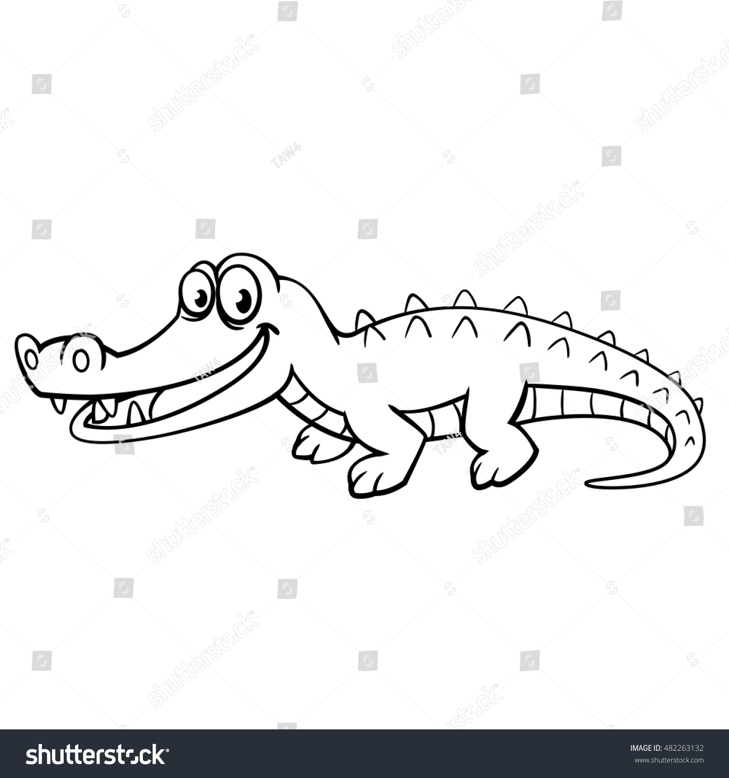 Crocodile Cartoon Style Vector Art Isolated Stock Vector (Royalty Free ...