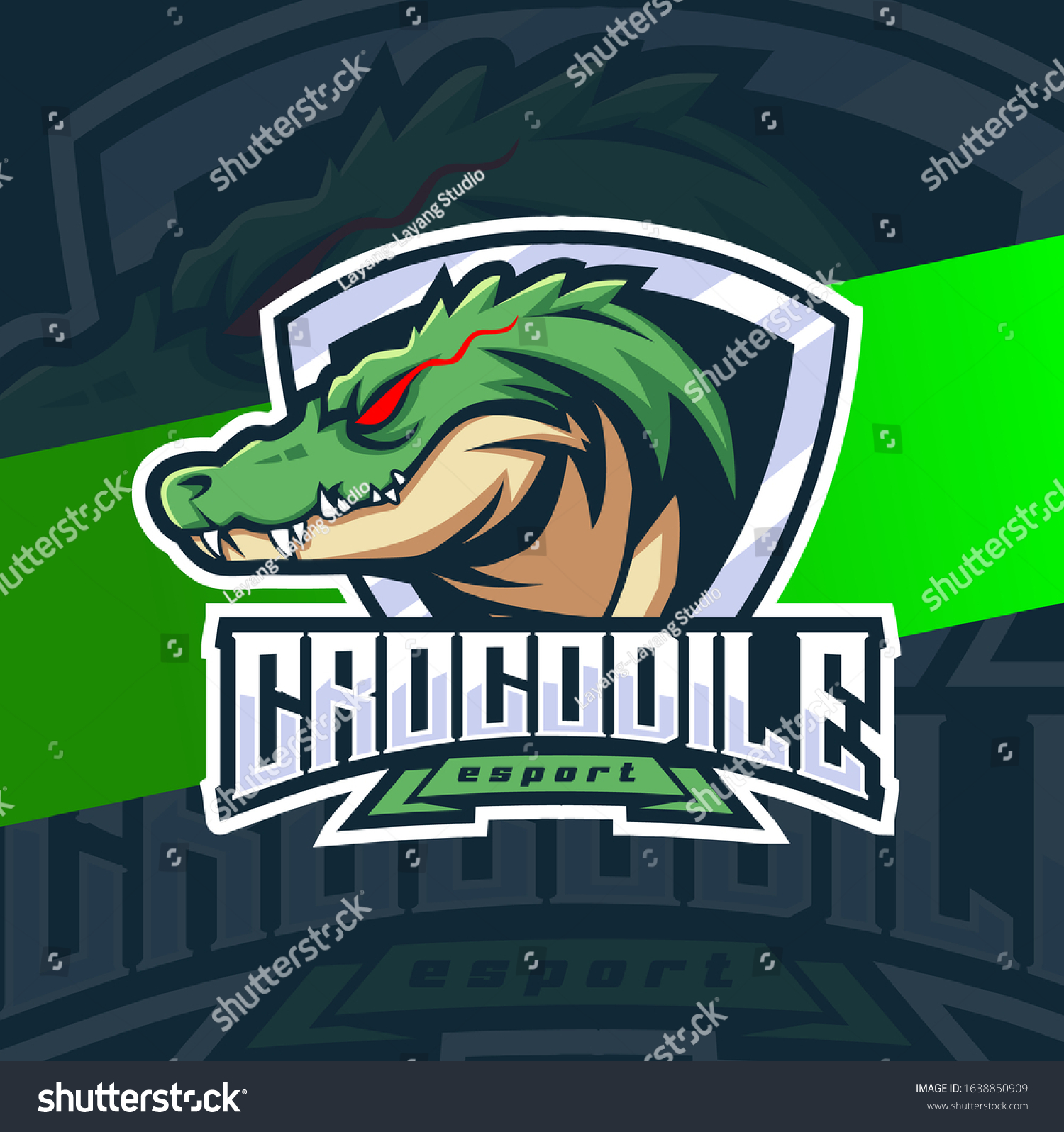 Crocodile Mascot Esport Lgoo Design Stock Vector (Royalty Free ...