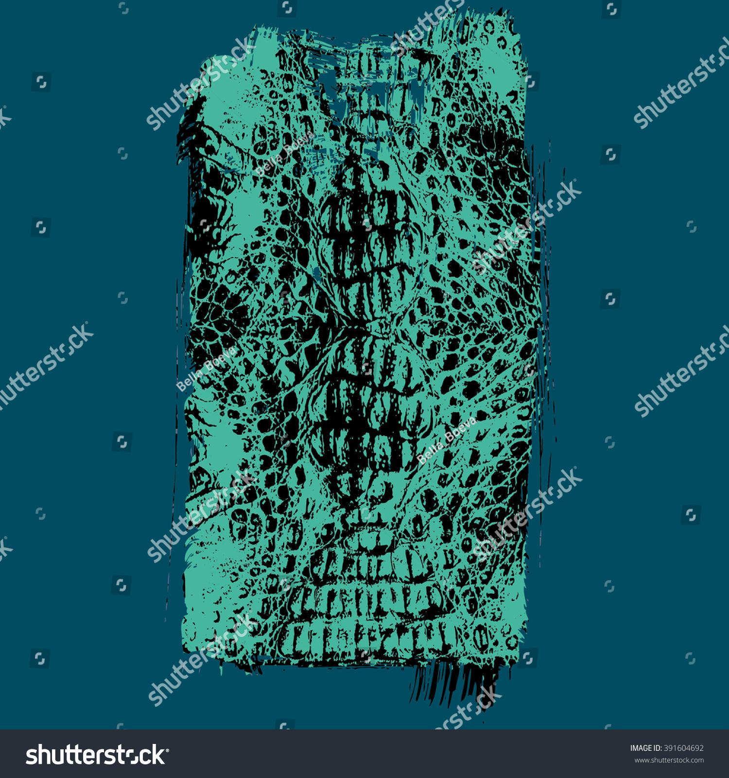 Crocodile Skin Texture Illustration Hand Drawn Stock Vector (royalty 