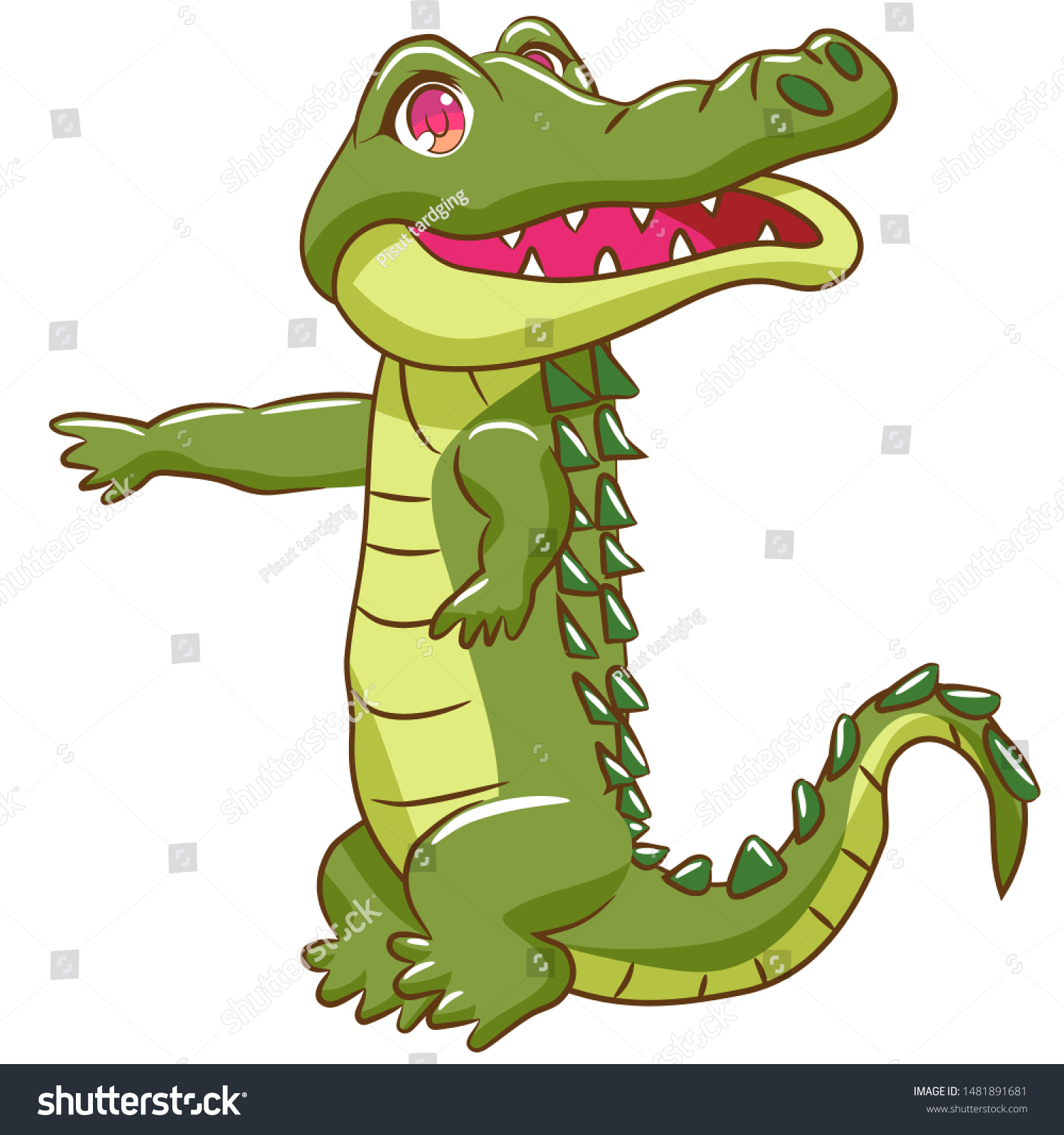 Crocodile Vector Graphic Clipart Design Stock Vector (Royalty Free ...