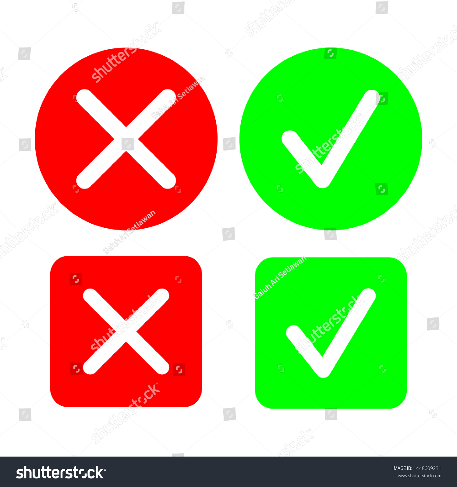 Cross Check Icon Vector Design Symbol Stock Vector Royalty Free