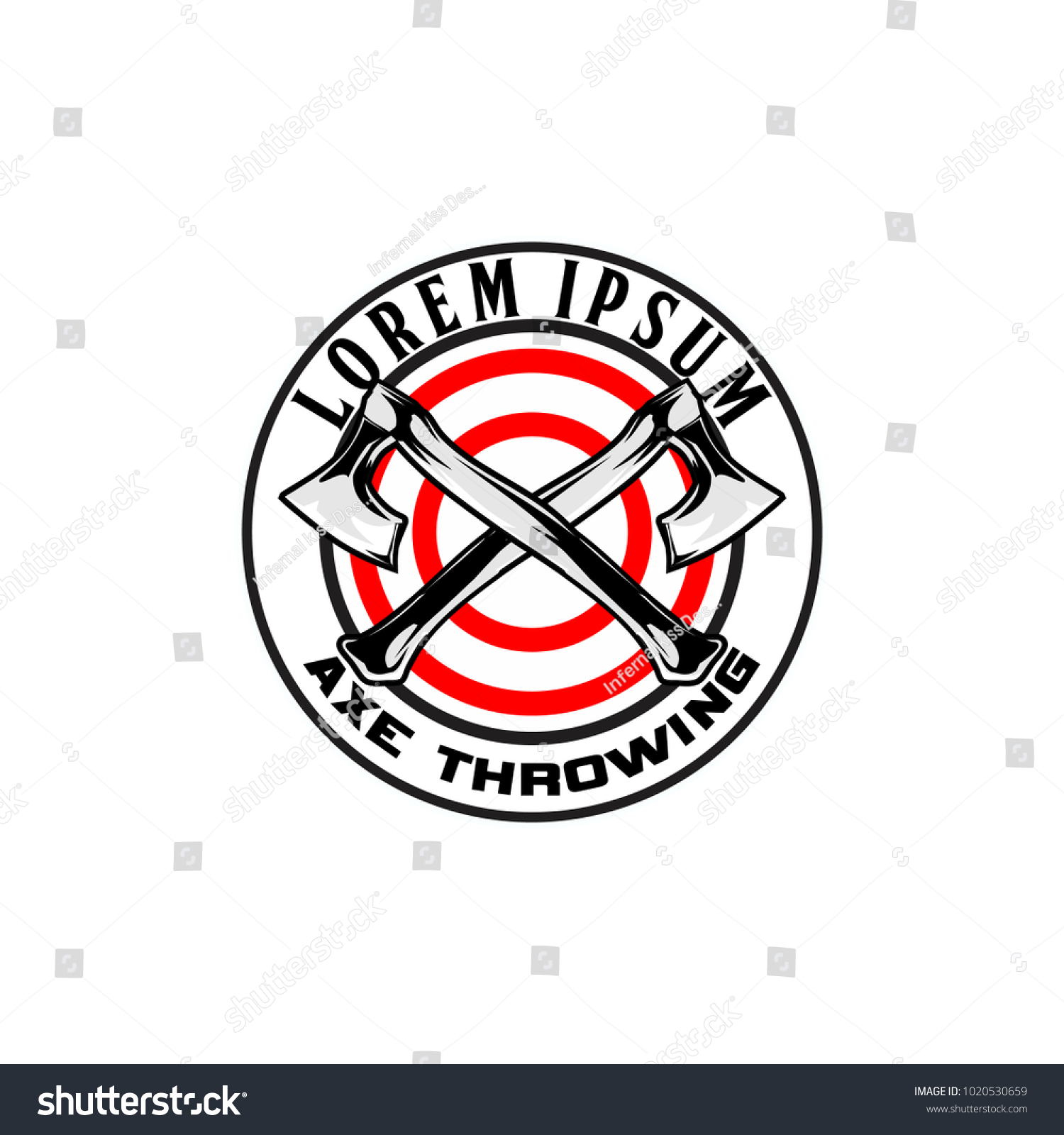 SVG of cross axe for axe throwing vector logo template svg