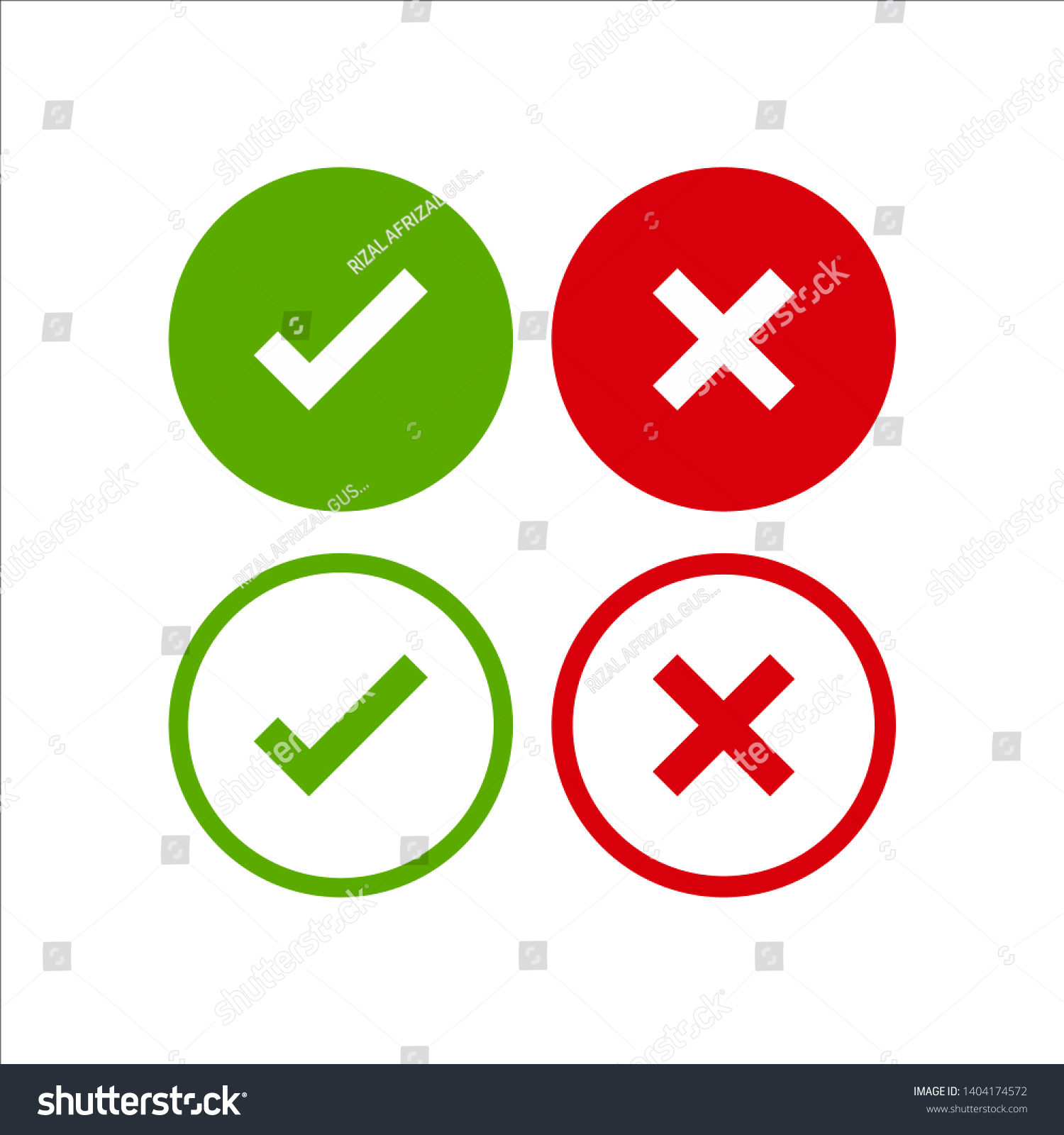 Cross Check Mark Symbol Icon Vector Stock Vector Royalty Free