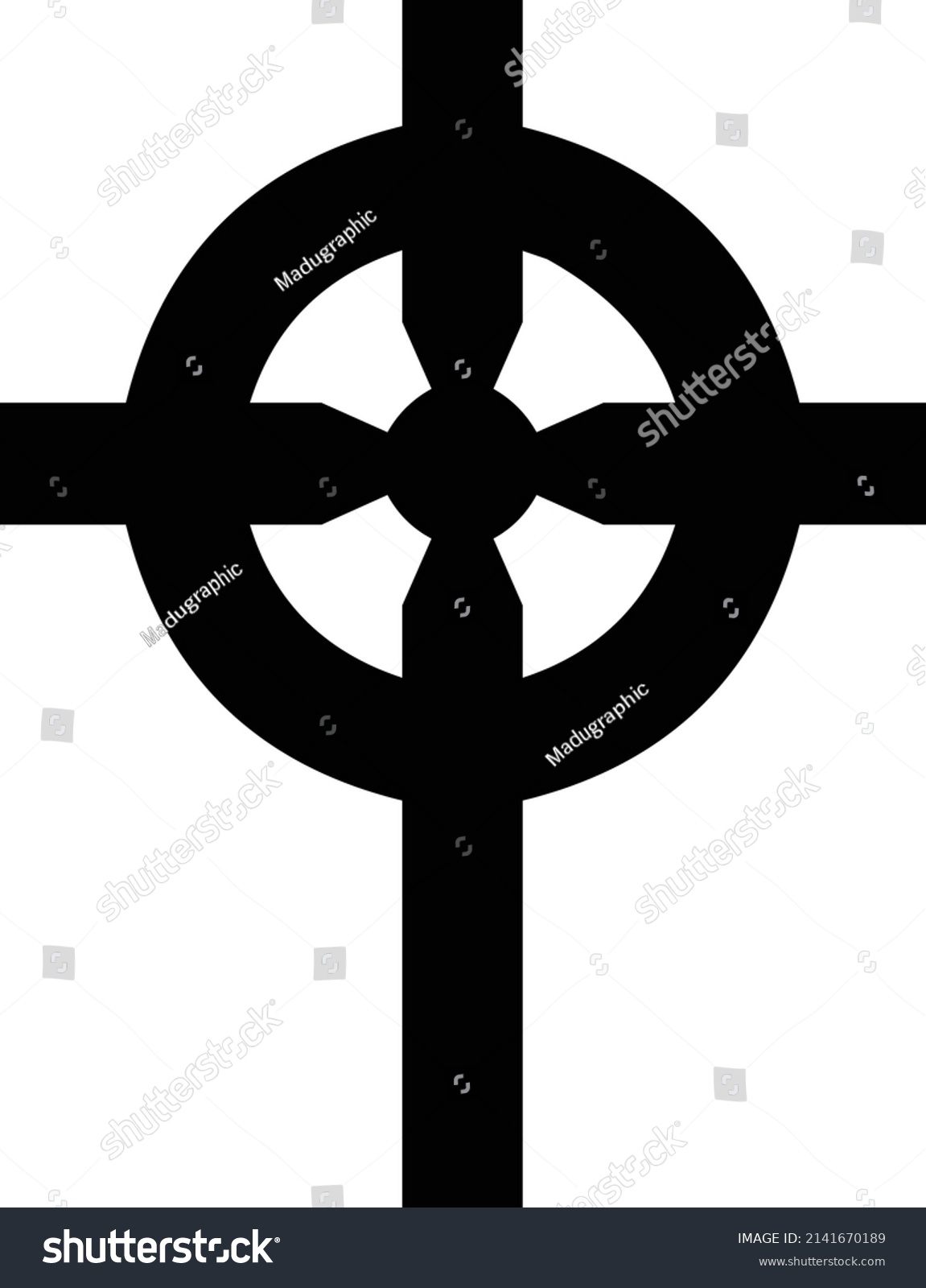 Cross Holy Symbol Catholic People Icon Stock Vector (Royalty Free ...