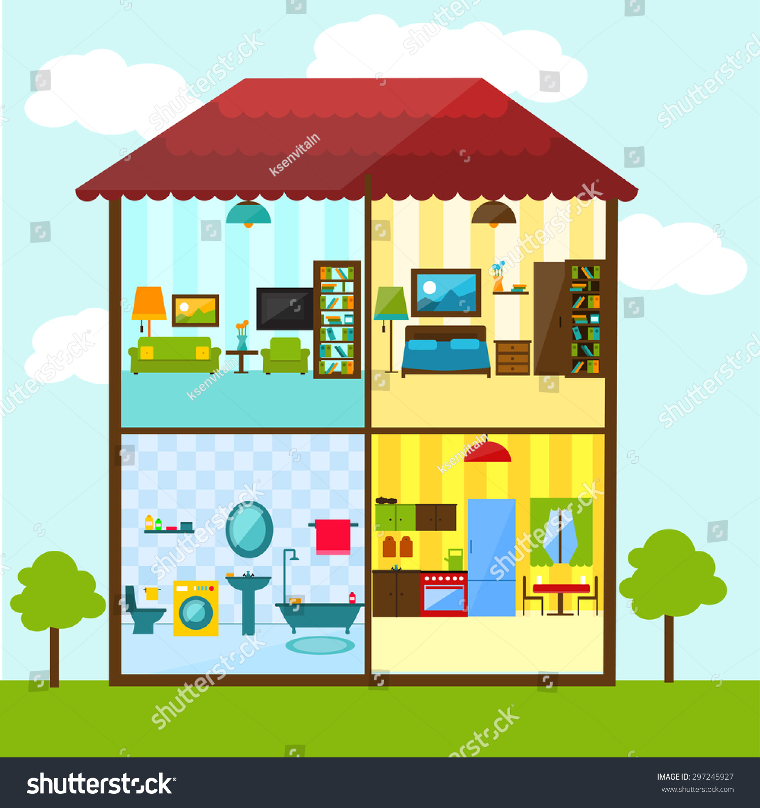 clipart of rooms in a house - photo #20