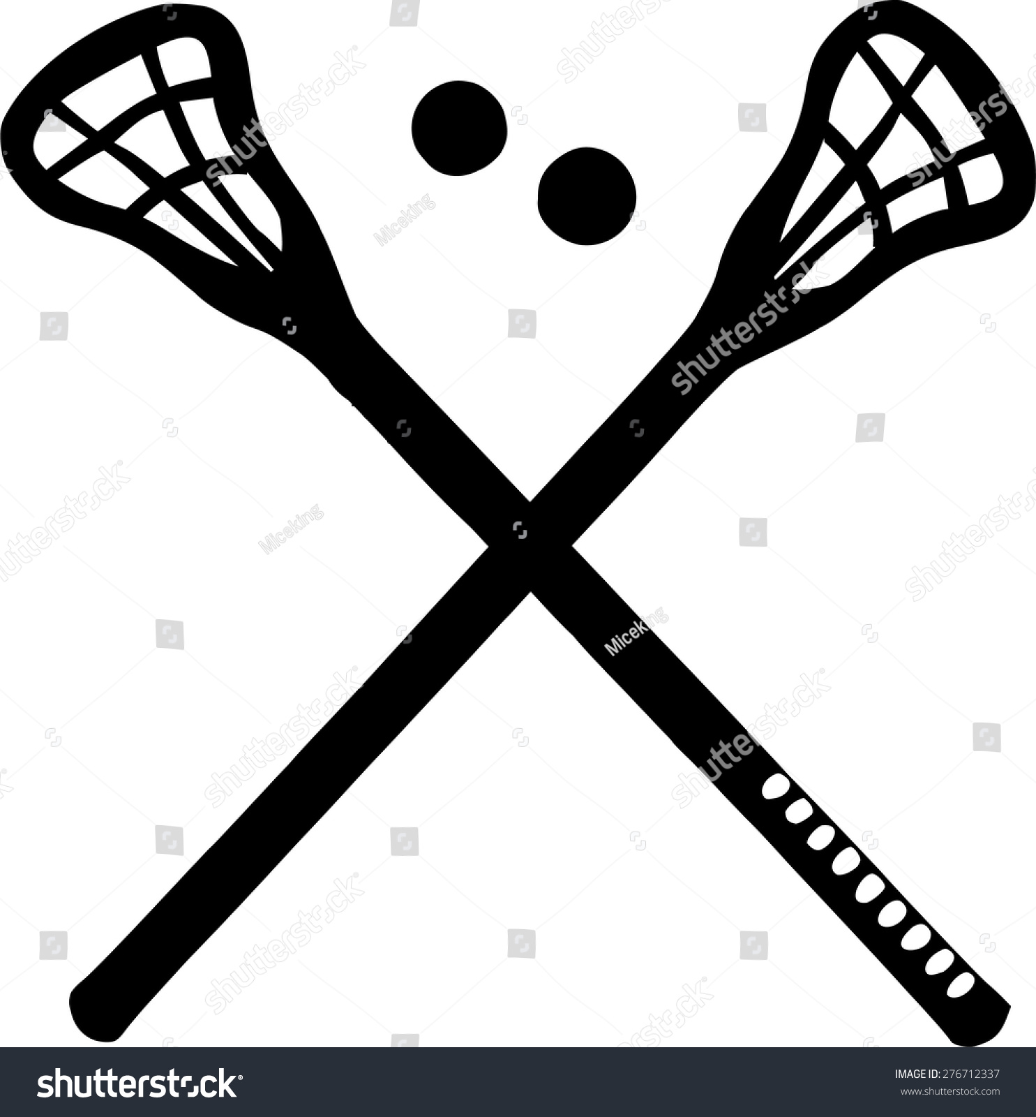 Crossed Lacrosse Sticks Stock Vector 276712337 - Shutterstock