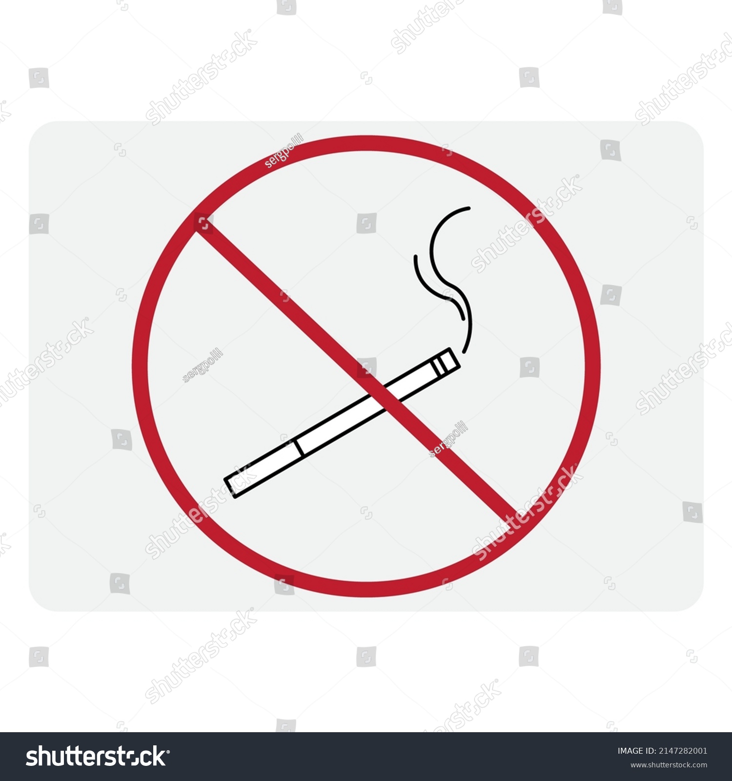 Crossed Out Cigarette Icon Symbol Ban Stock Vector (Royalty Free ...