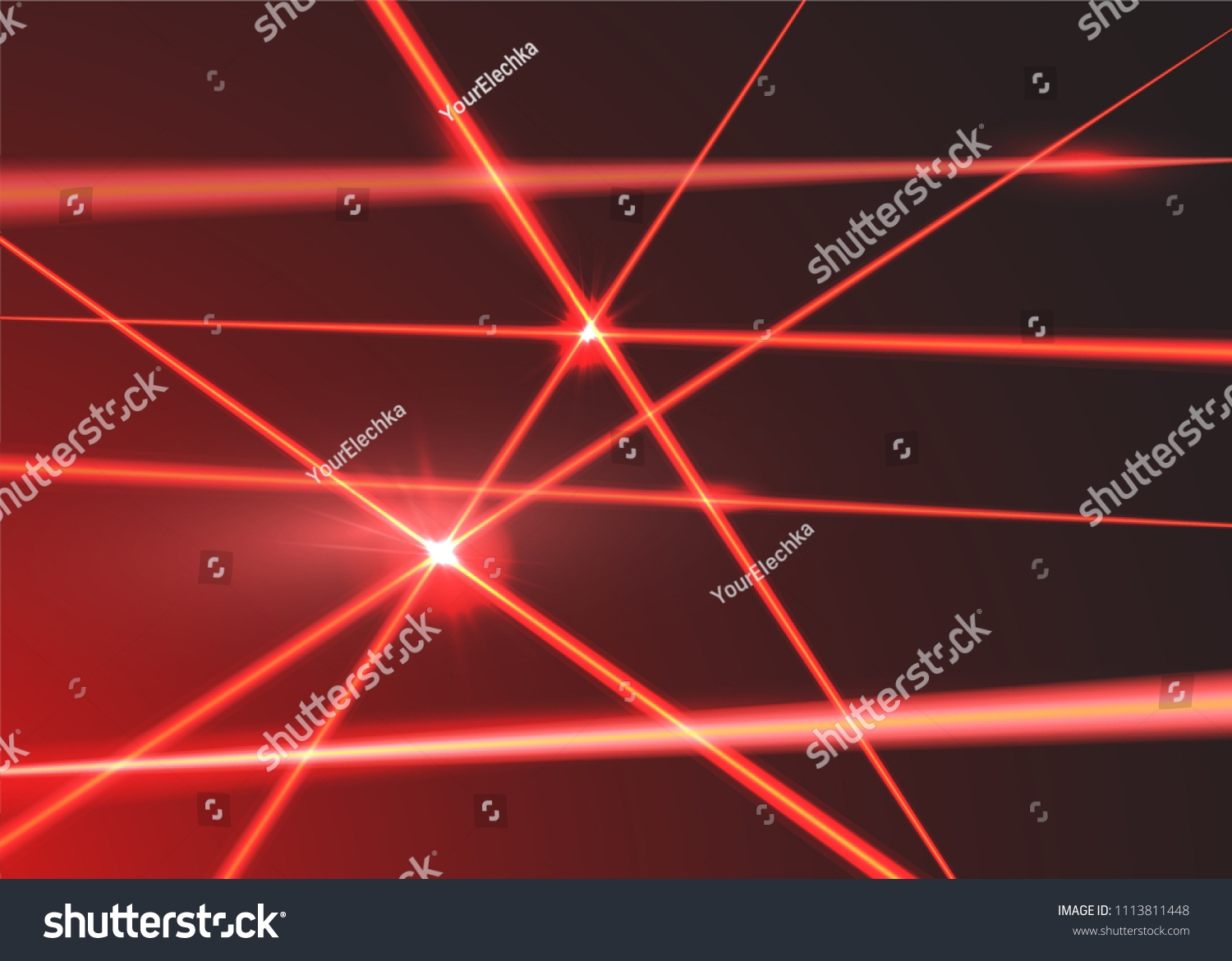 Crossed Red Laser Beams On Black Stock Vector Royalty Free 1113811448