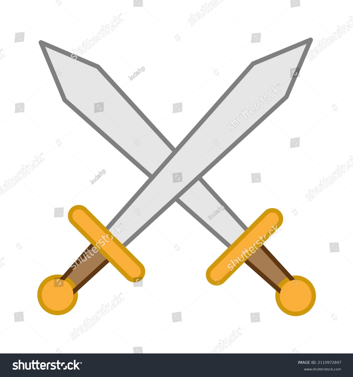 sword-emoji-two-swords-with-steel-blades-in-an-x-shape-as-crossed